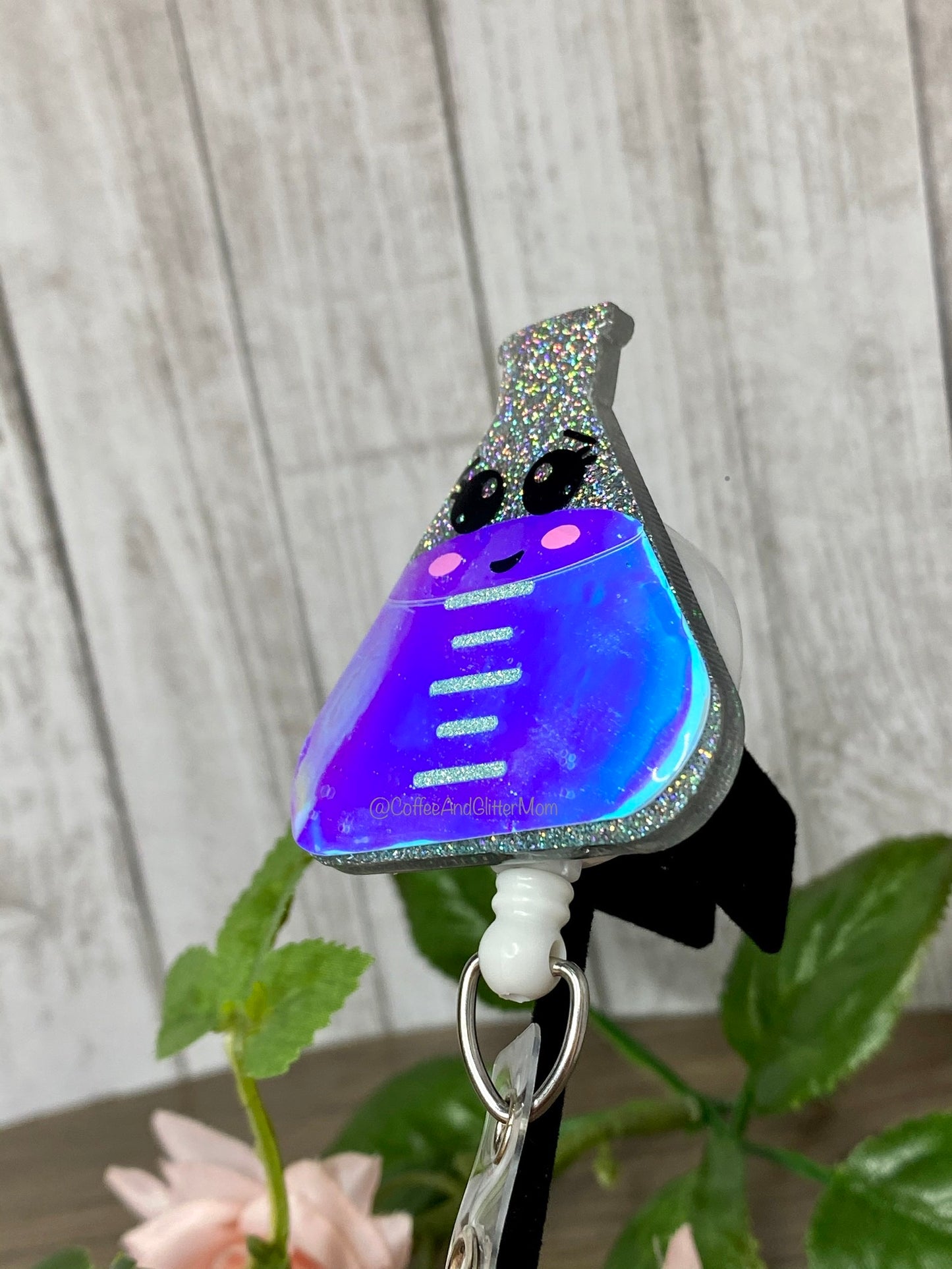 Blue Opal Beeker Badge Reel