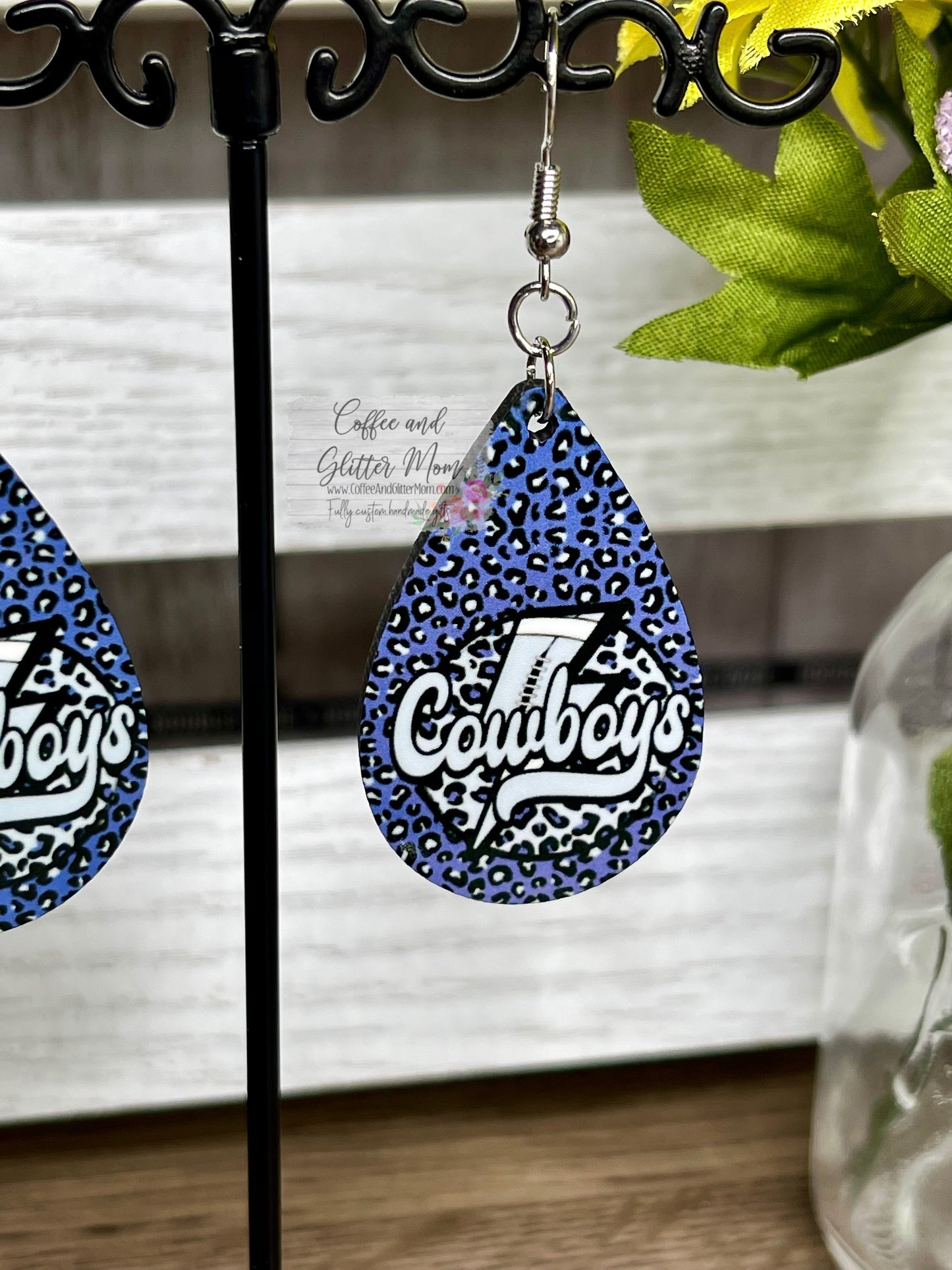 Cowboys Animal Print Earrings