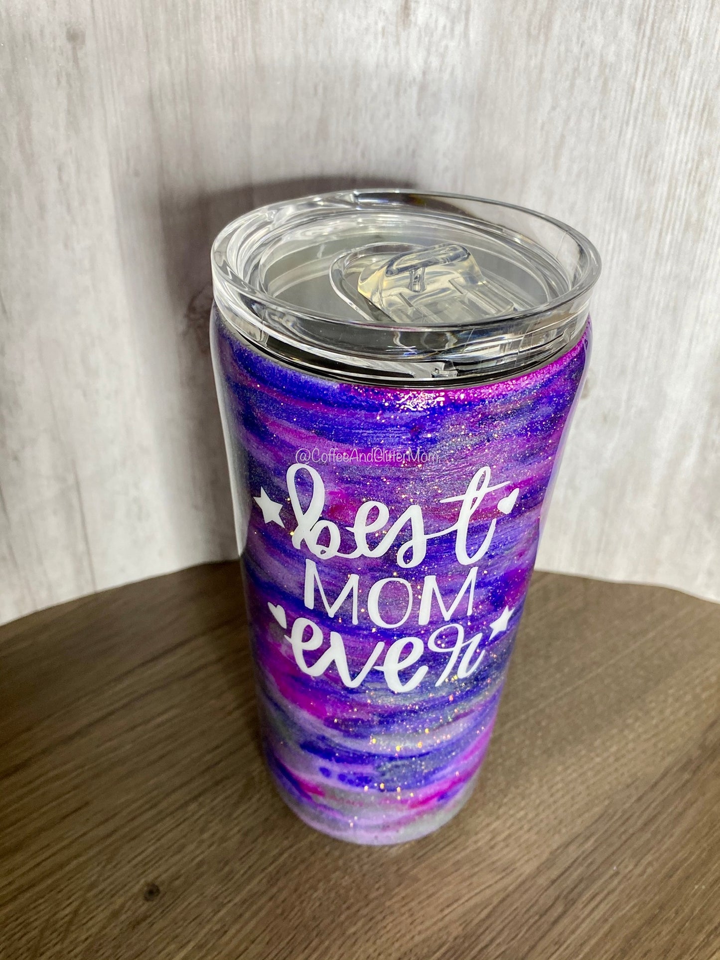 Purple and Silver Ink Tumbler
