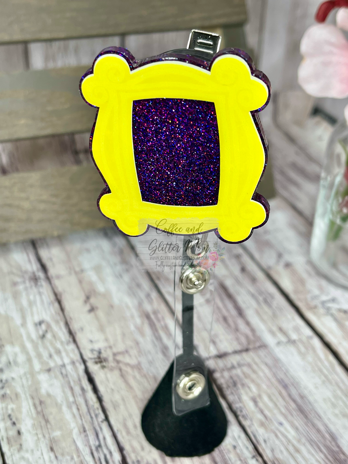 Yellow and Dark Purple Frame Badge Reel