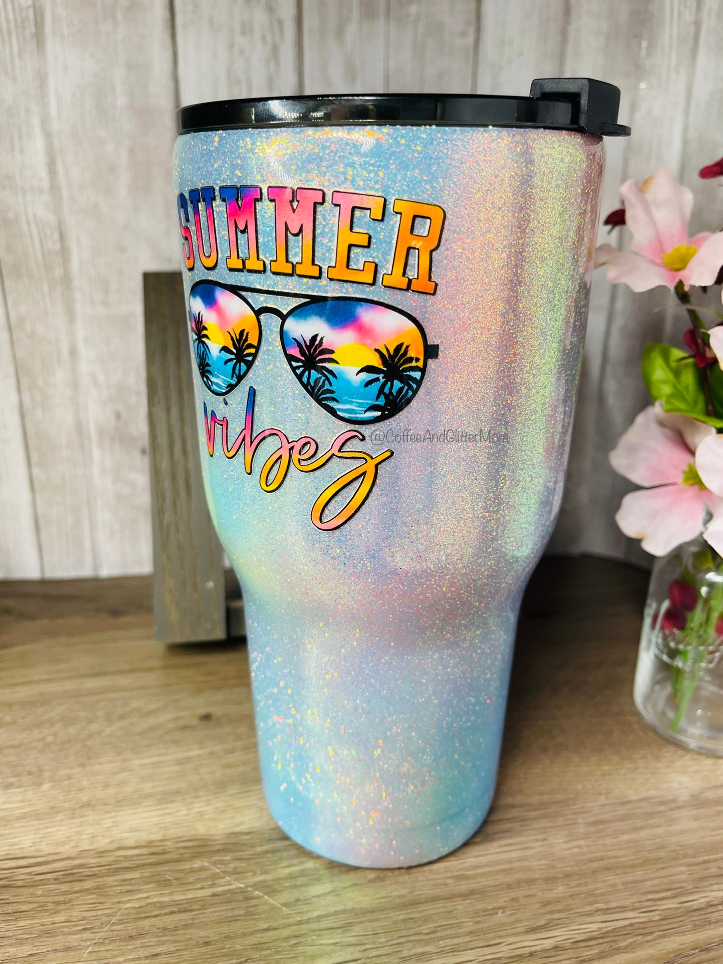 Summer Vibes Tie-Dye 30oz Slim Curve