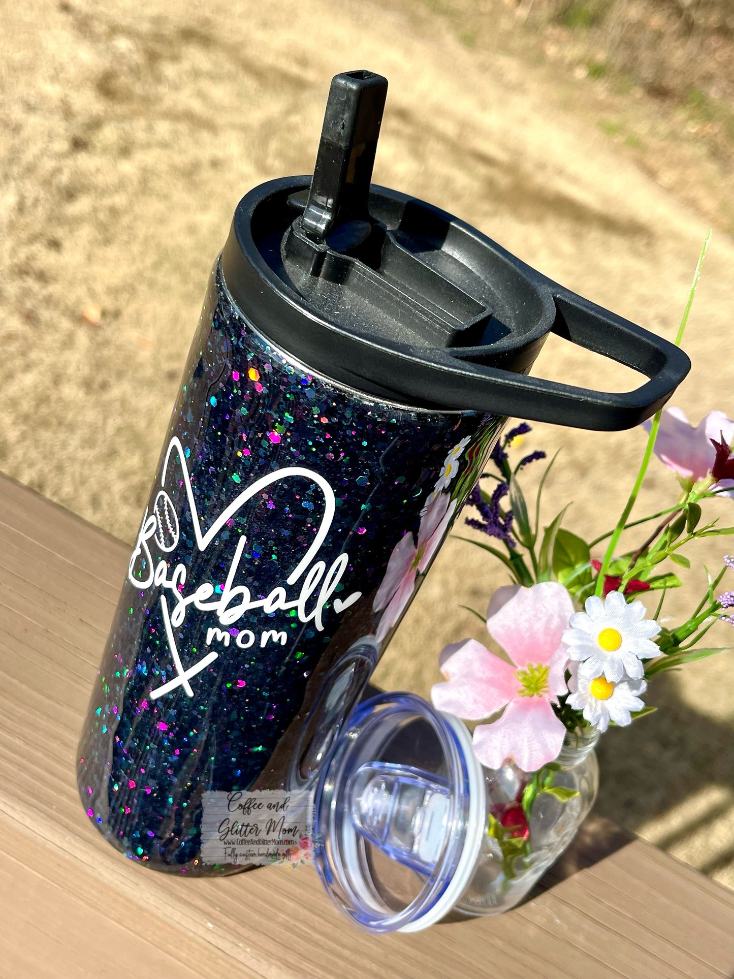 Baseball Mom 25oz Duo-Lid Skinny Tumbler With Straw