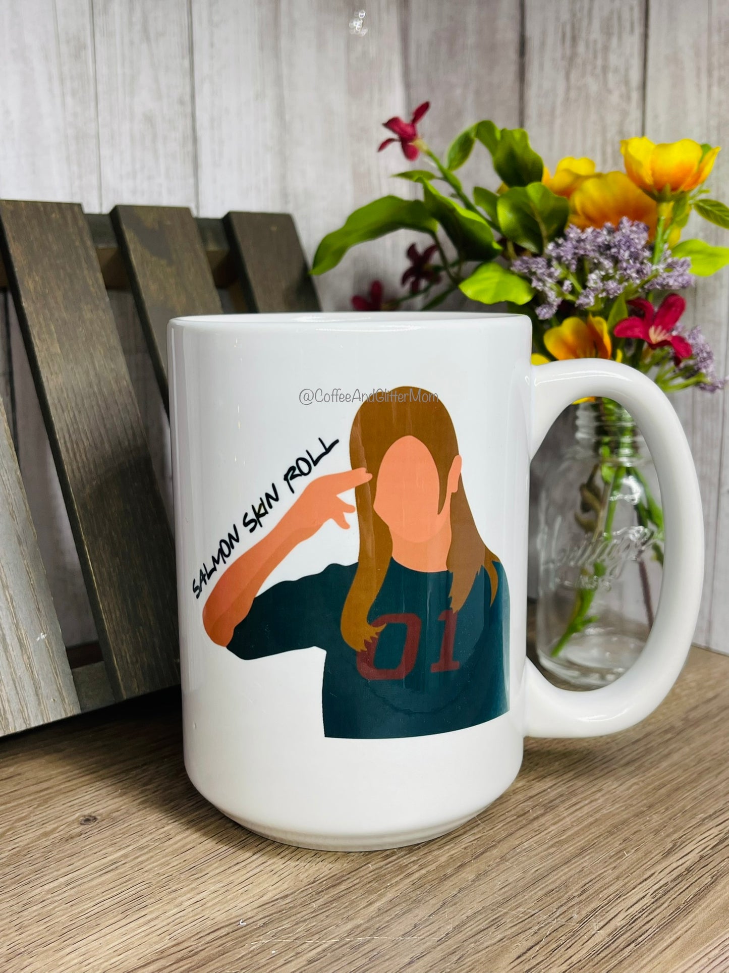 Unagi/Salmon Skin Roll Two-Sided Friends Ceramic Mug