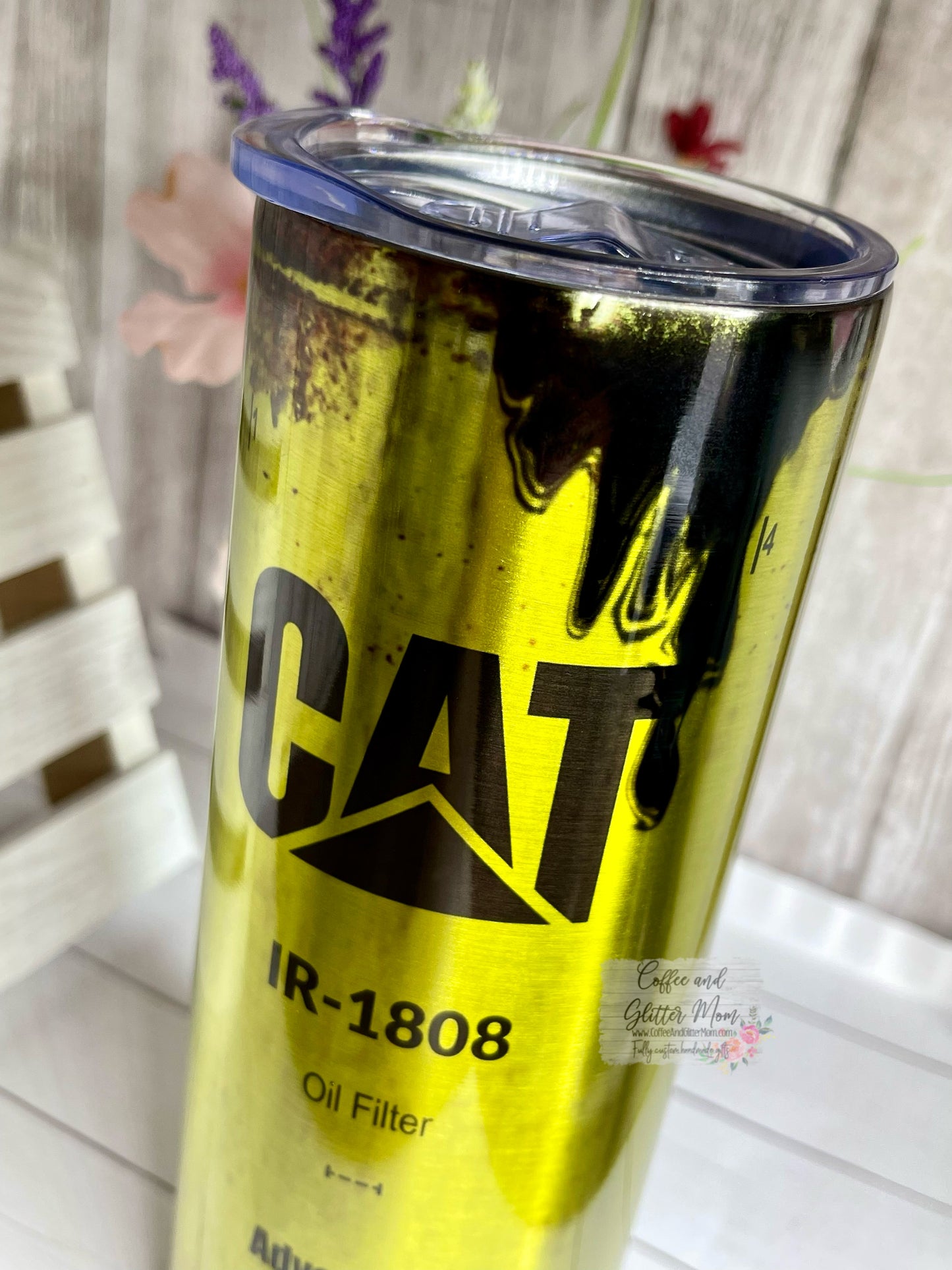 Oil Cat Metallic 20oz Skinny Tumbler