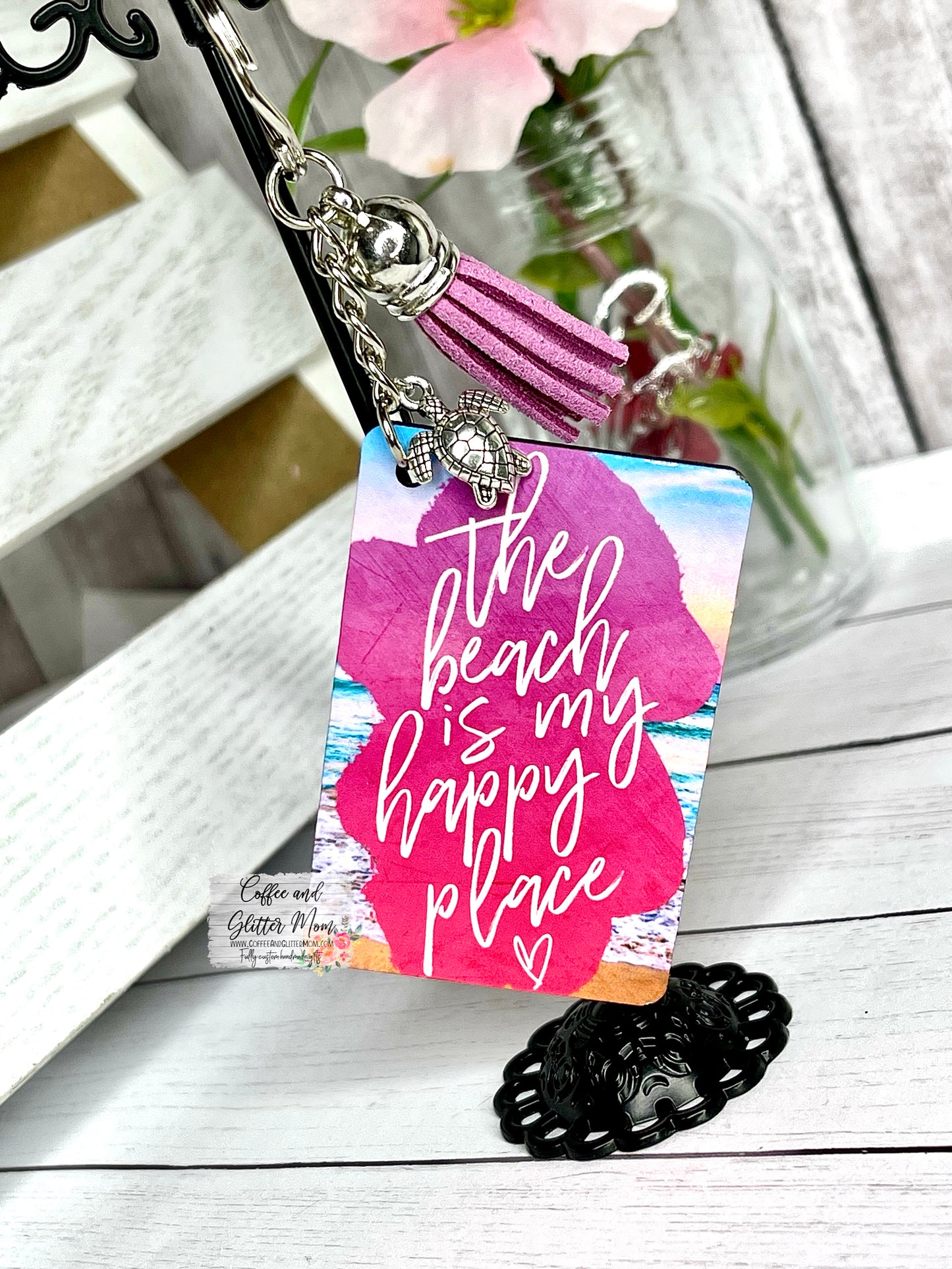 The Beach Is My Happy Place Keychain