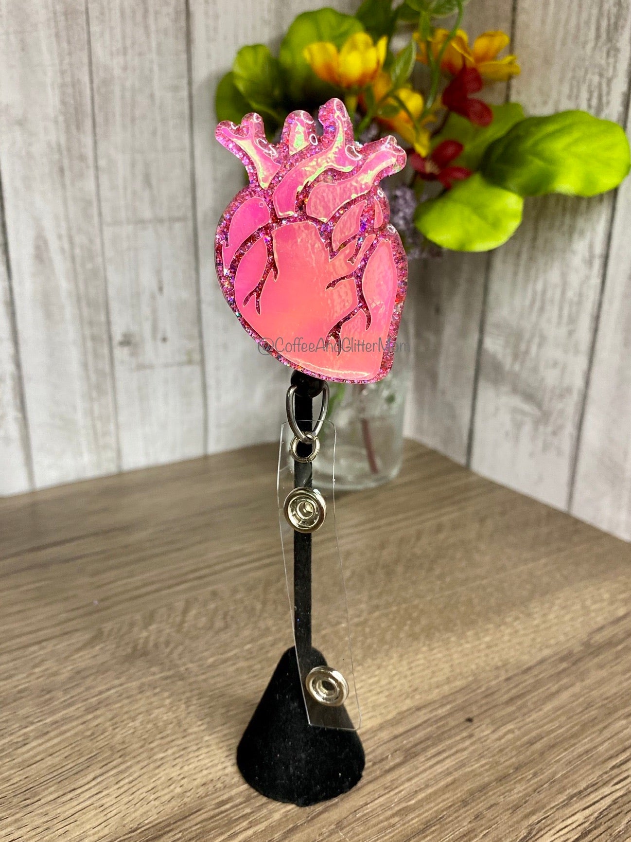 Anatomical Pink Heart Badge Reel