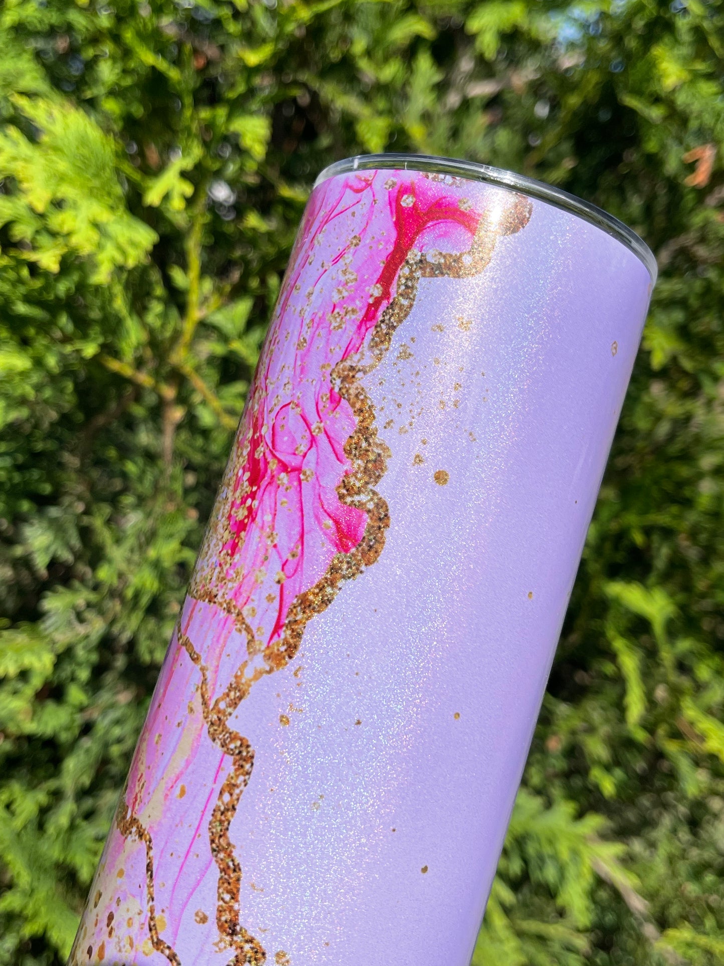 Custom Holographic Rainbow 20oz Skinny Tumbler