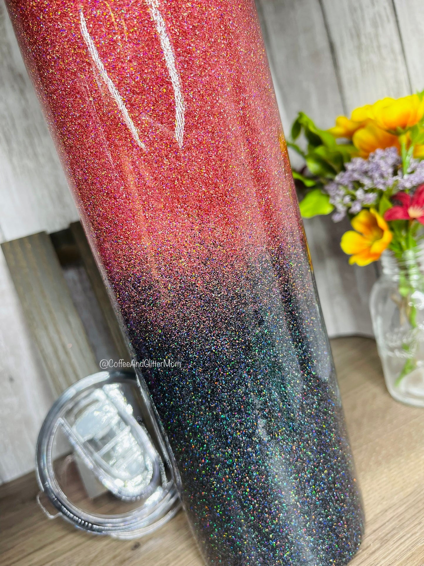 30oz Duo-Lid Blush Rose Gold & Back Skinny Tumbler With Straw