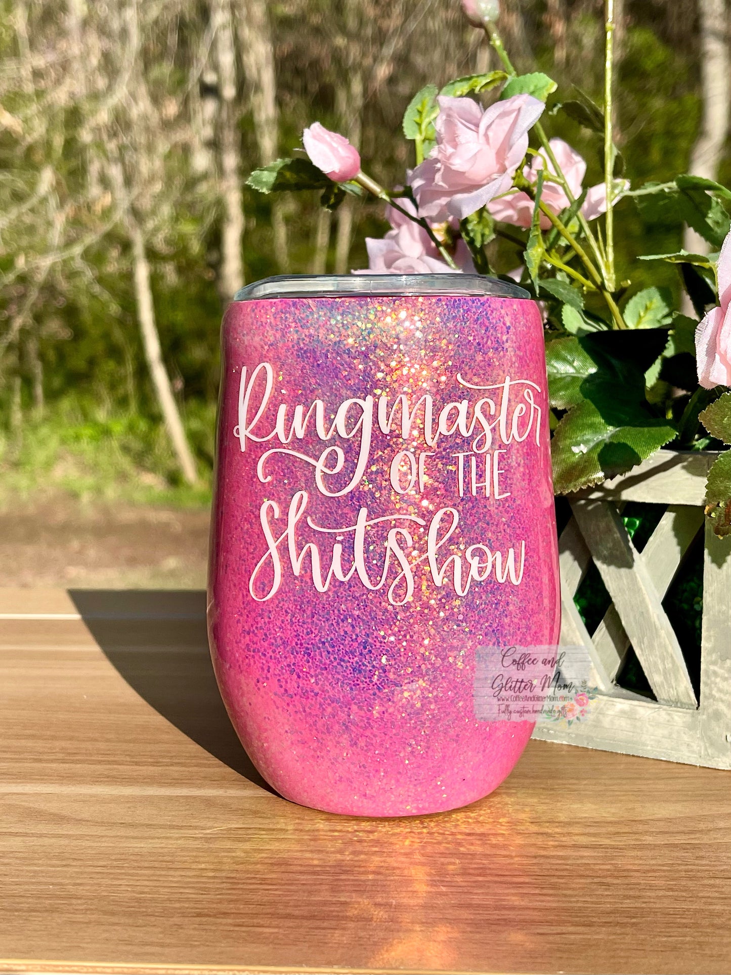 I’m Fine/Ringmaster 15oz Wine Tumbler with Lid and Straw