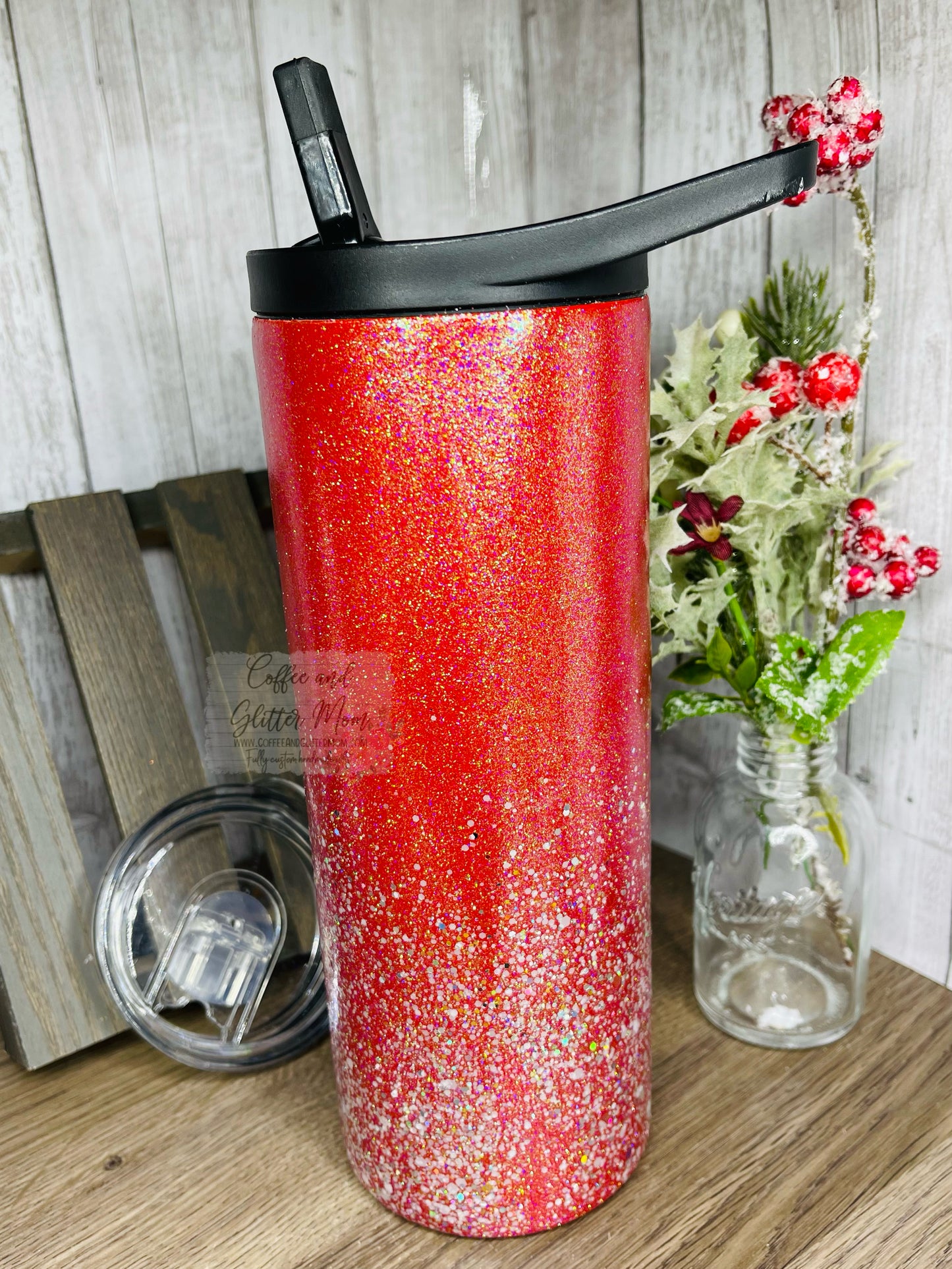 Red Classy 25oz Duo-Lid Skinny