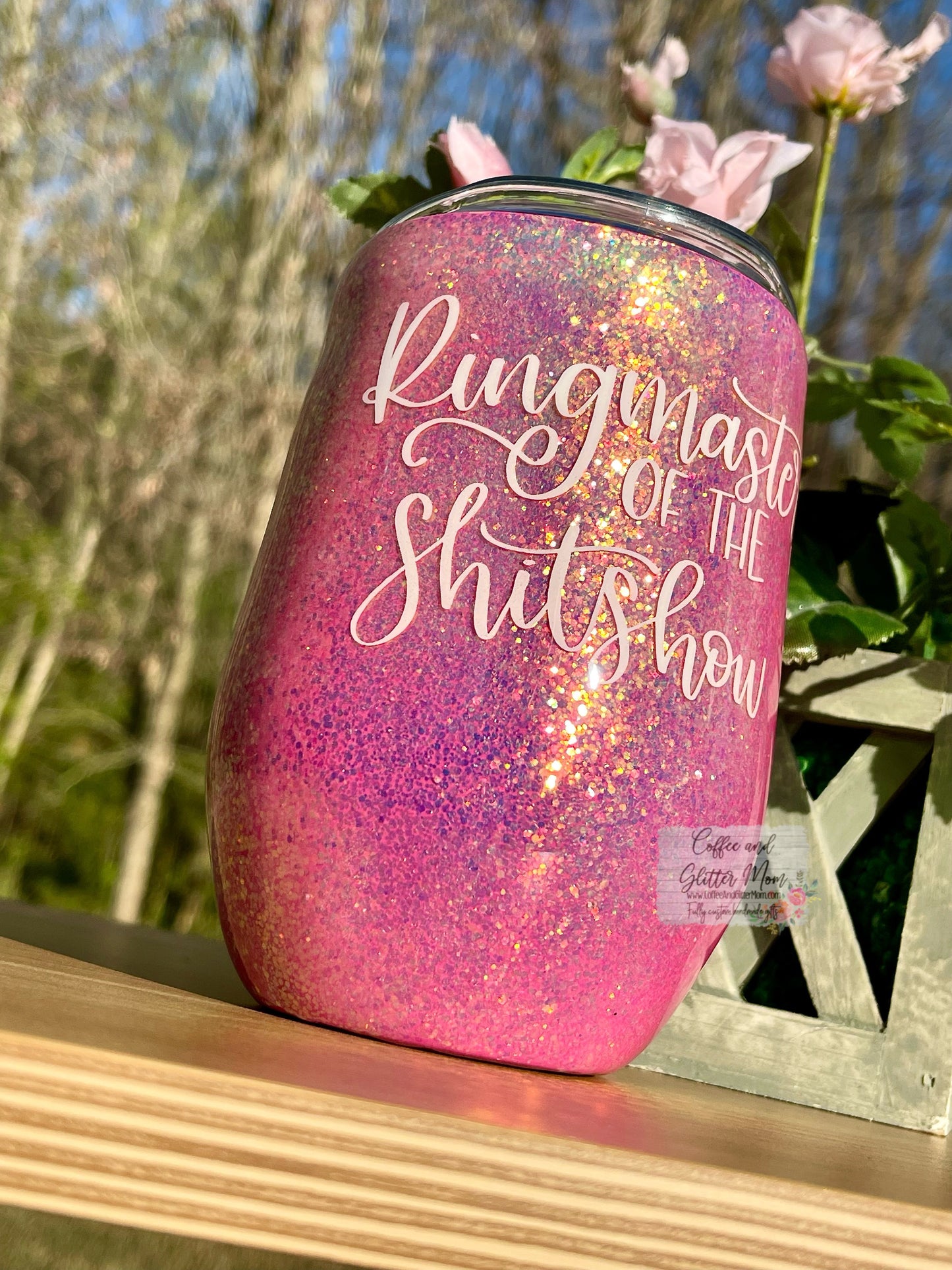 I’m Fine/Ringmaster 15oz Wine Tumbler with Lid and Straw