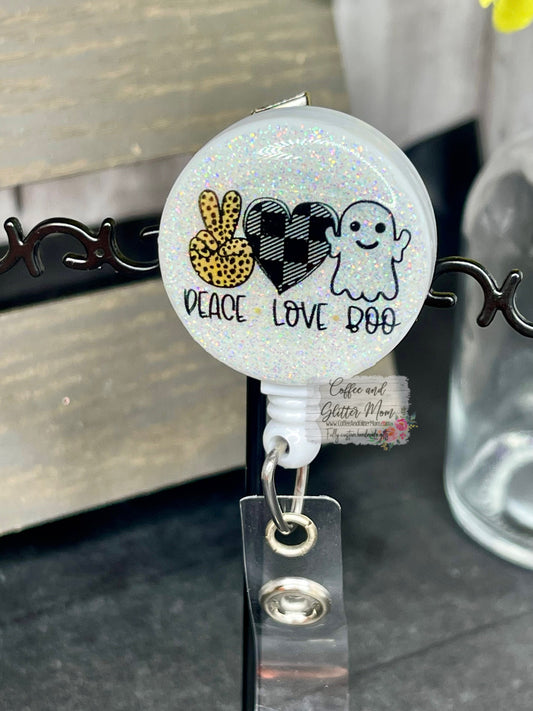Peace Love Boo Badge Reel RTS