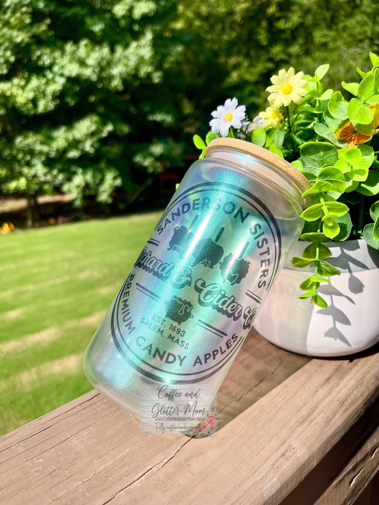 Sanderson Witches Apples Pick Your Color Glass Can