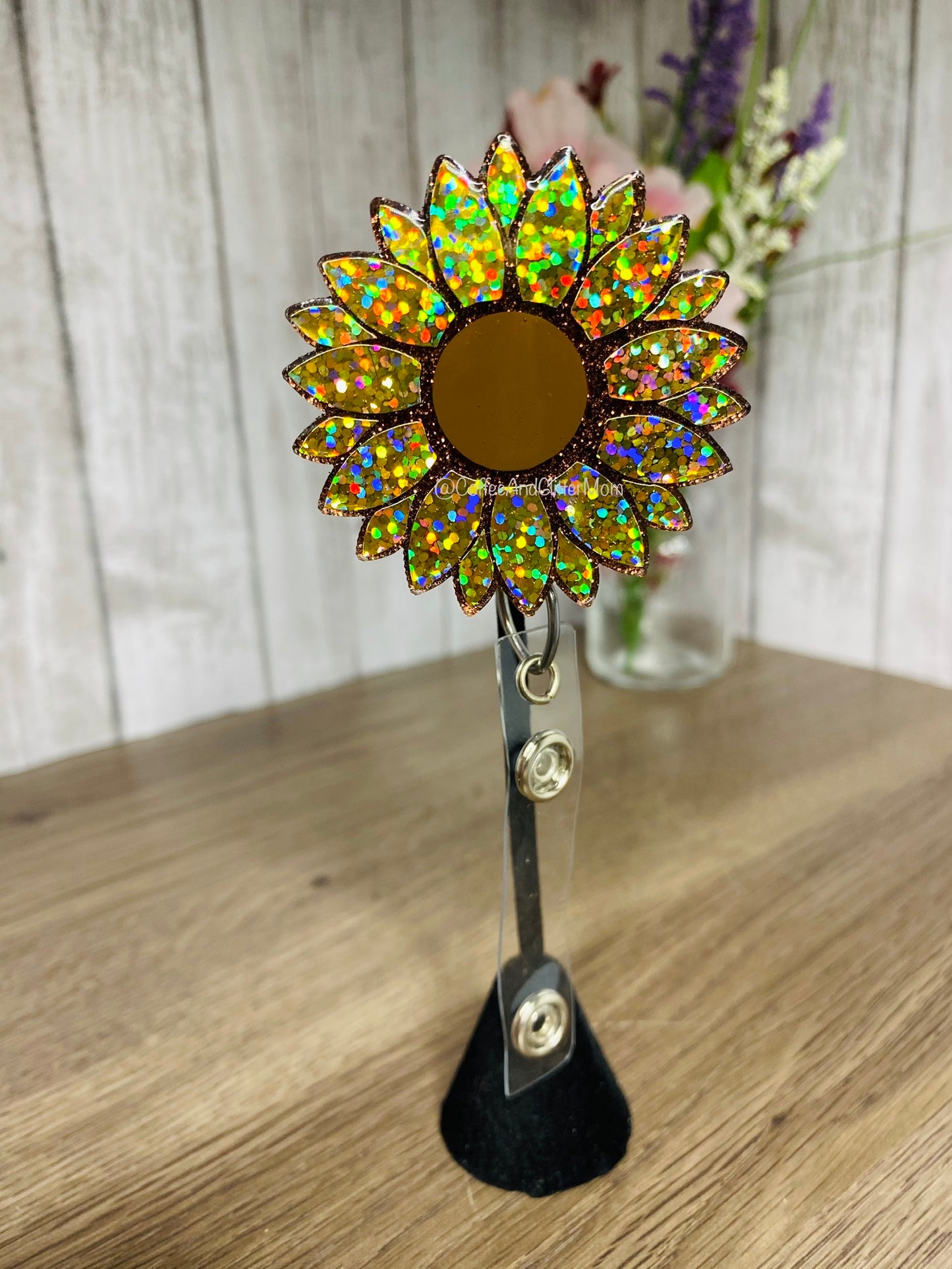 Holographic Sunflower Badge Reel
