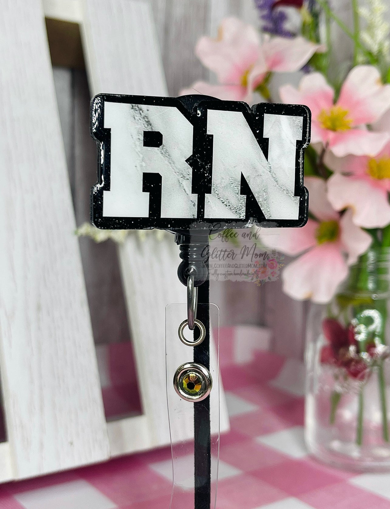 RN Marble Designer Badge Reel