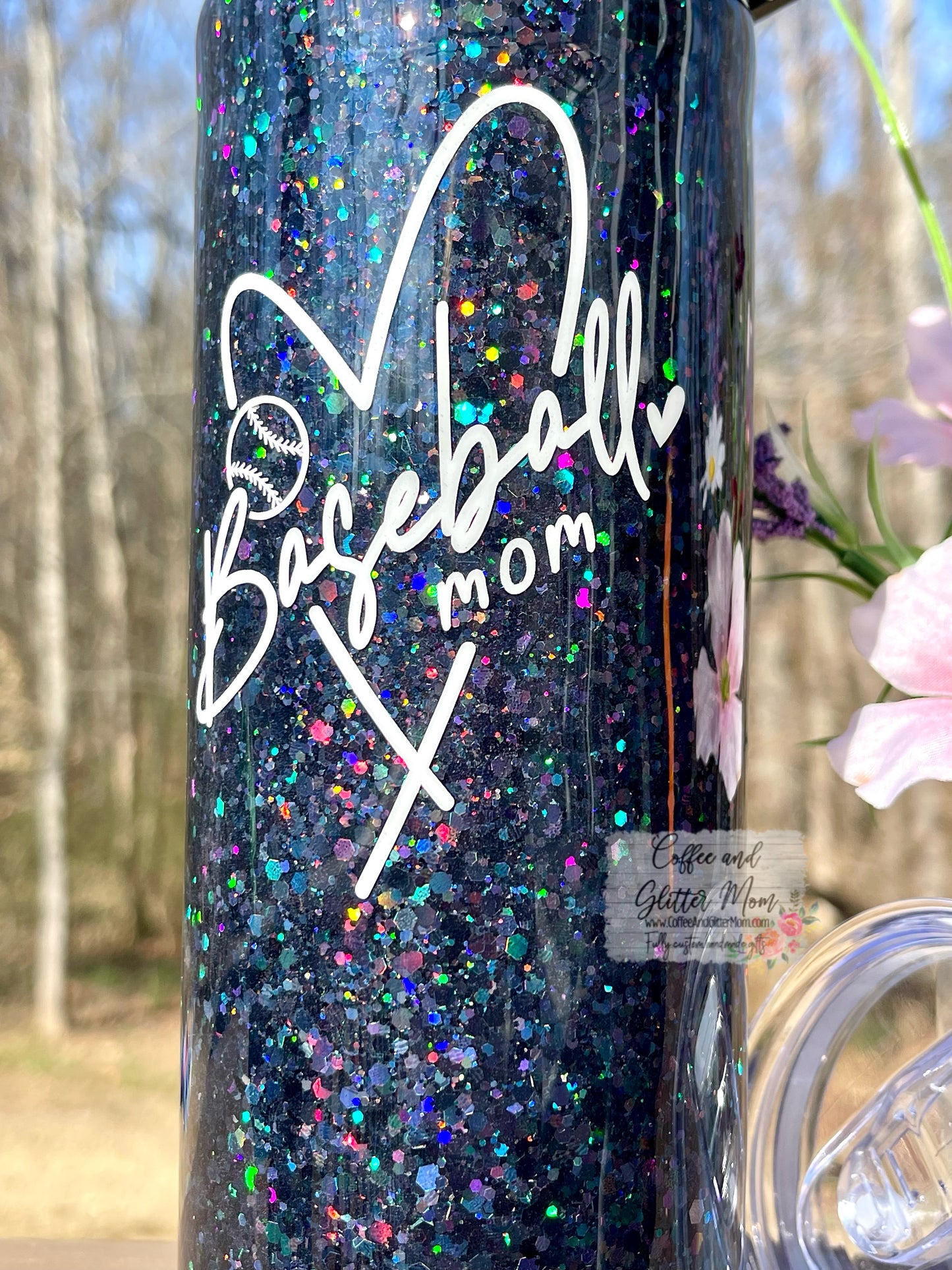 Baseball Mom 25oz Duo-Lid Skinny Tumbler With Straw