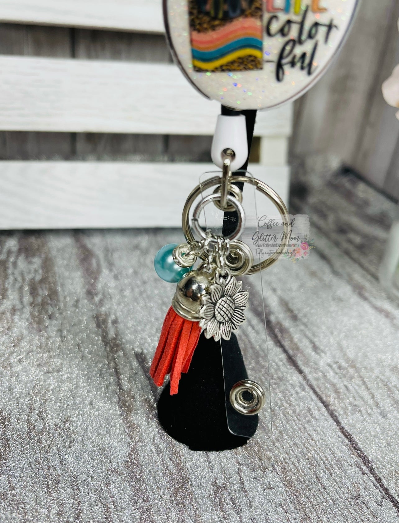 Make Life Colorful Clip On Retractable Key Ring