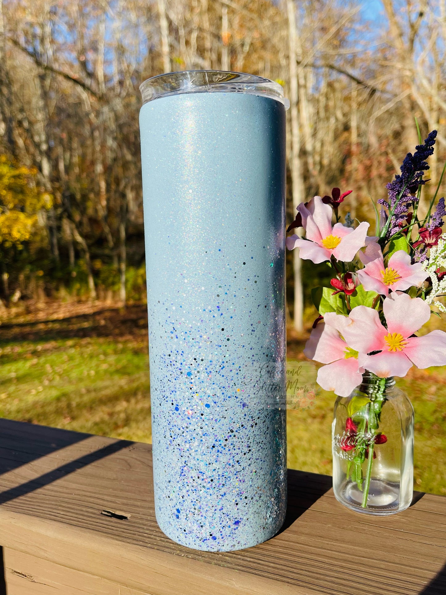 Periwinkle Eternal Ice 30oz Duo-Lid Skinny Tumbler With Straw