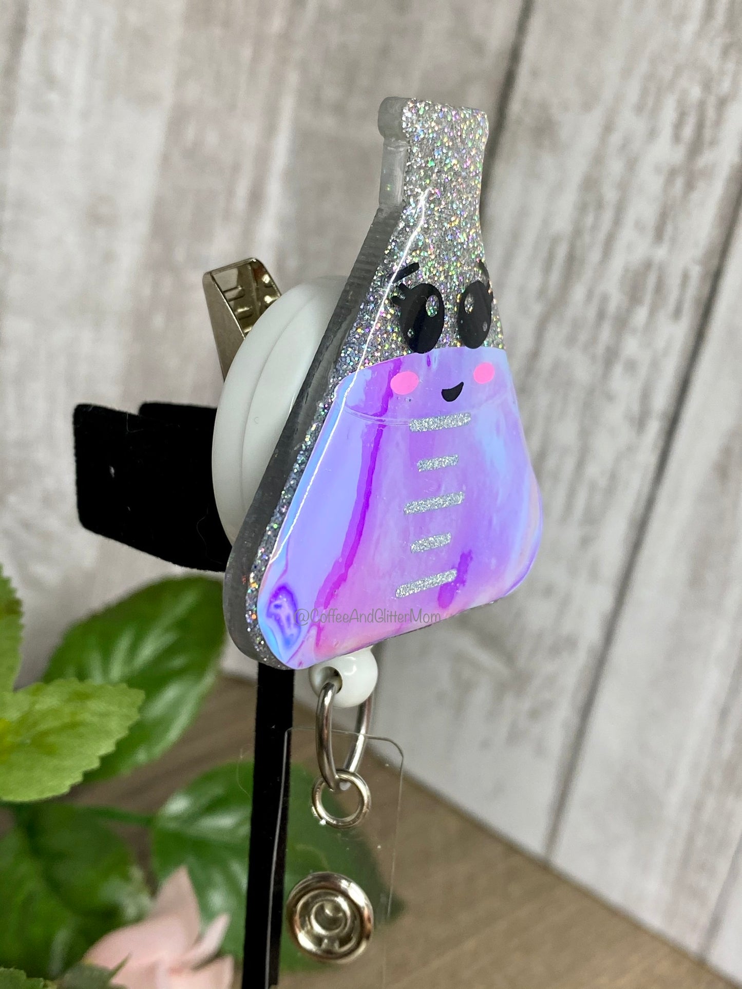 Blue Opal Beeker Badge Reel