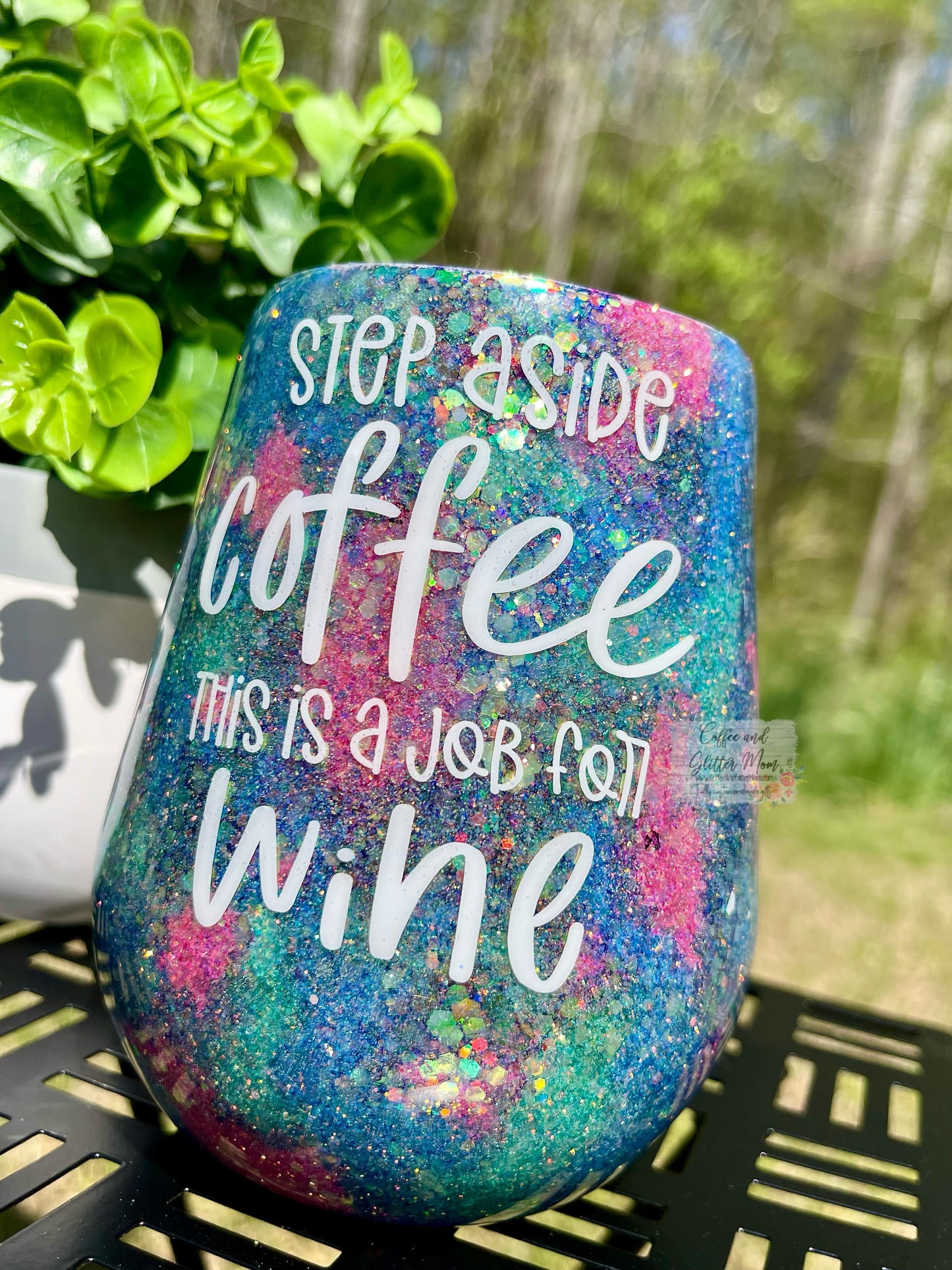 Step Aside Coffee ,Wine Time 14oz Wine Tumbler
