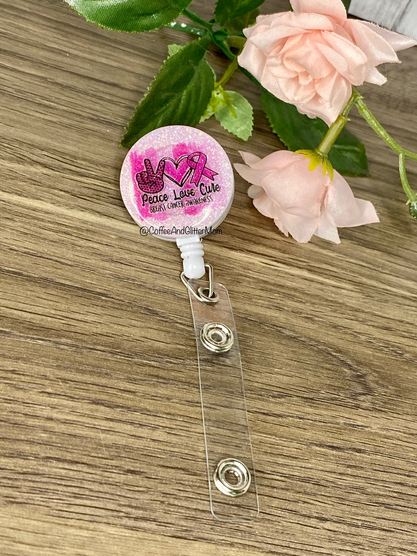 Peace Love Cure Badge Reel