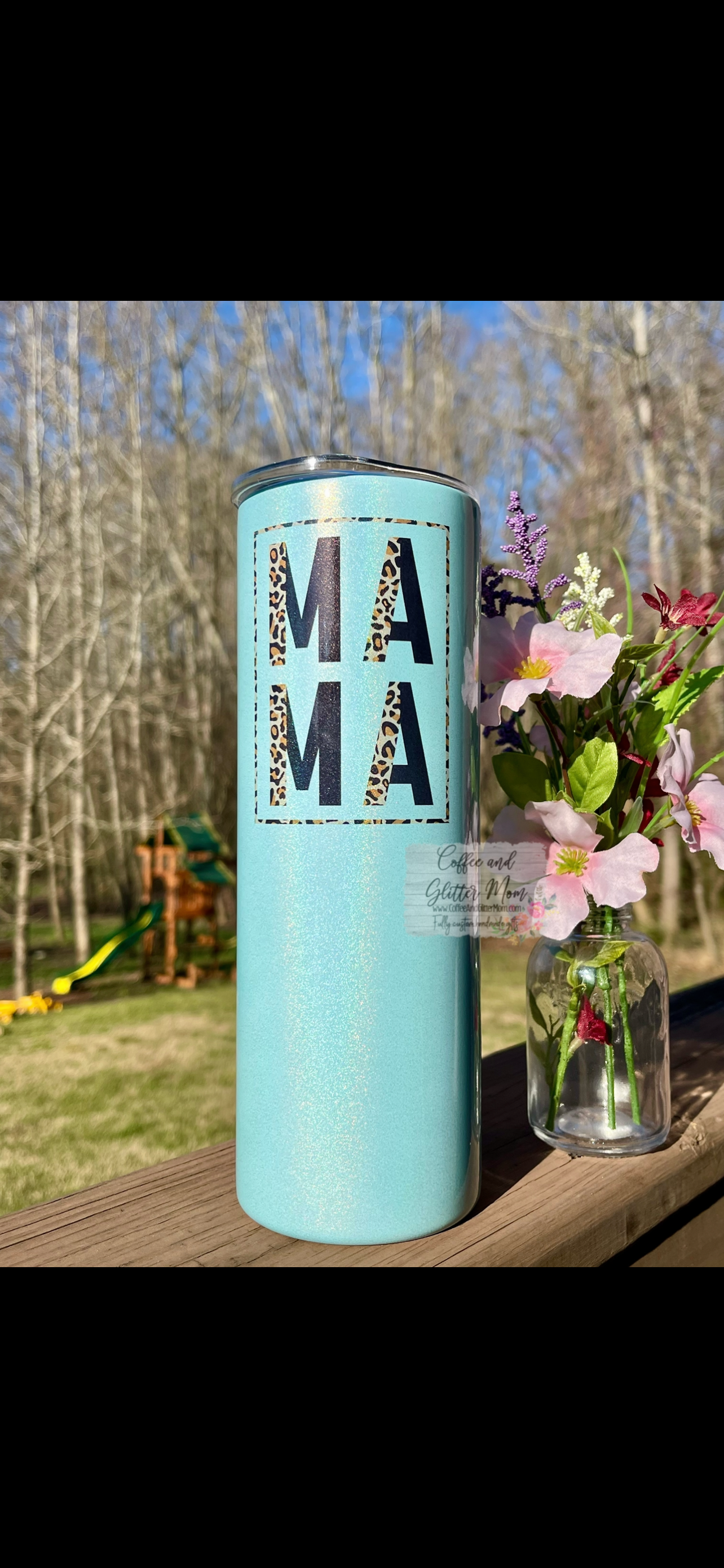 Custom Holographic Rainbow 20oz Skinny Tumbler