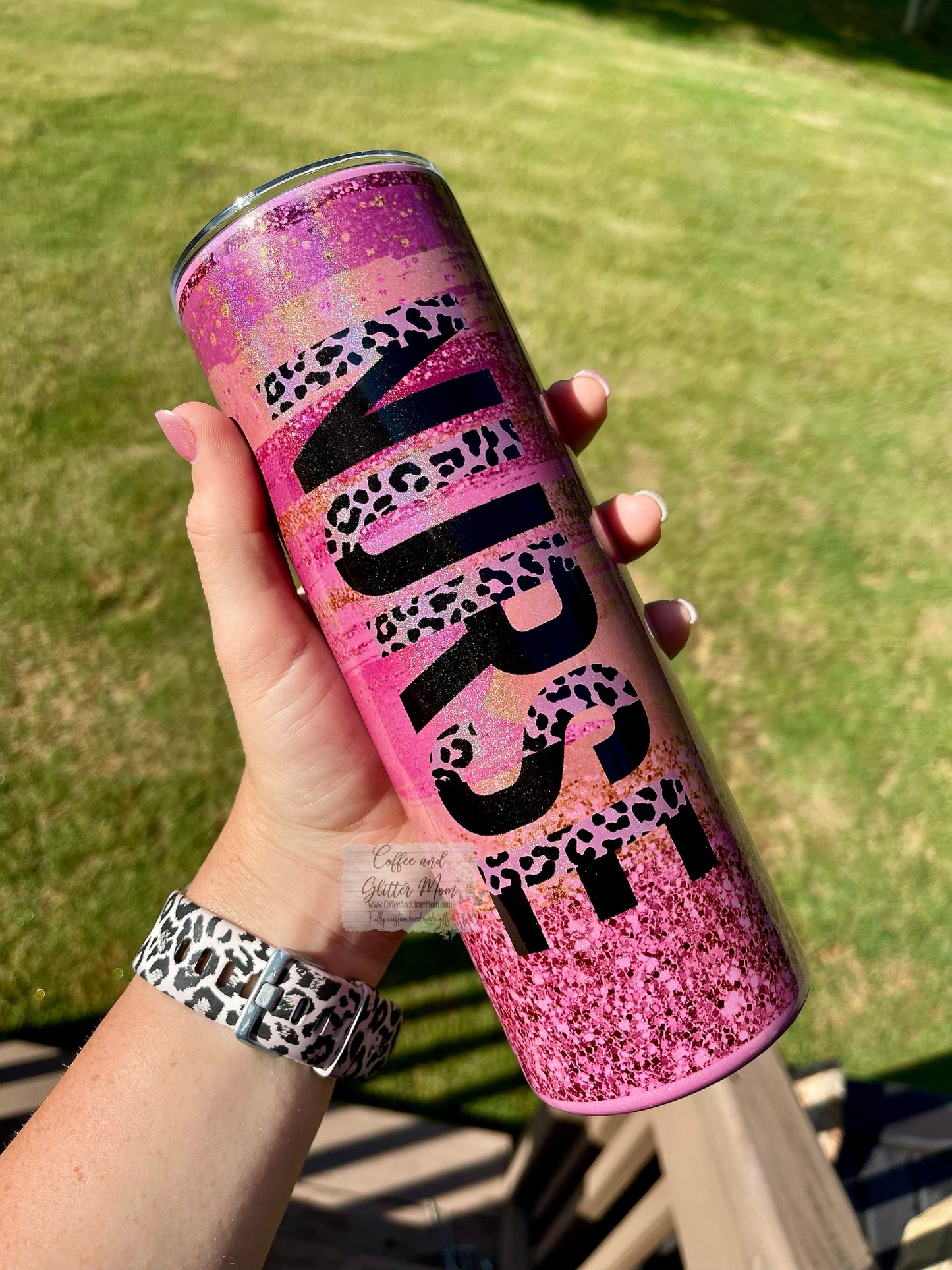 Nurse Animal Print 20oz Pink Rainbow Skinny Tumbler