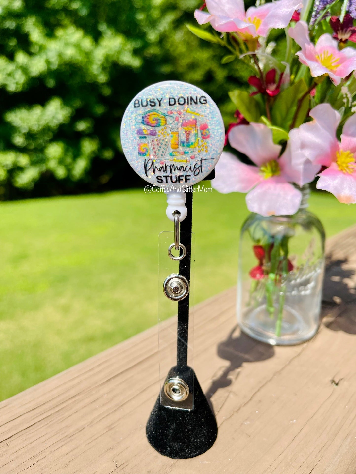 Busy Doing Pharmacist Stuff Badge Reel