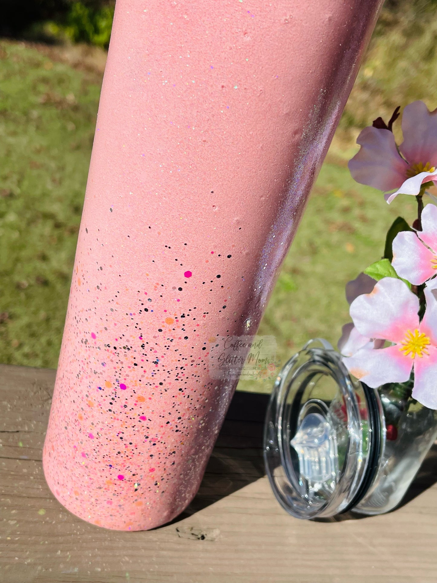 Blush Pink Classy 30oz Duo-Lid Skinny Tumbler With Straw