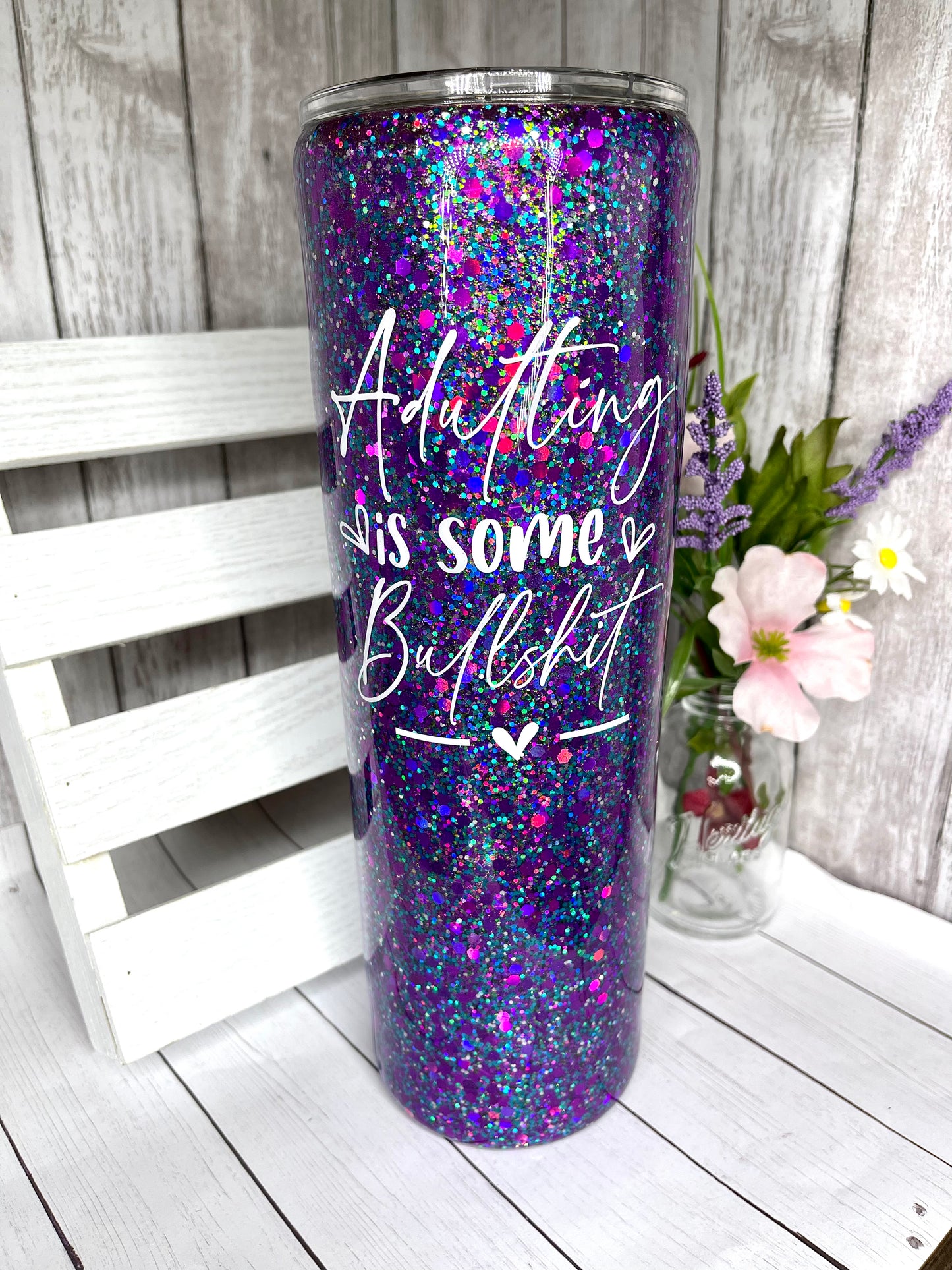 Adulting is Some Bullshit 30oz Skinny Tumbler