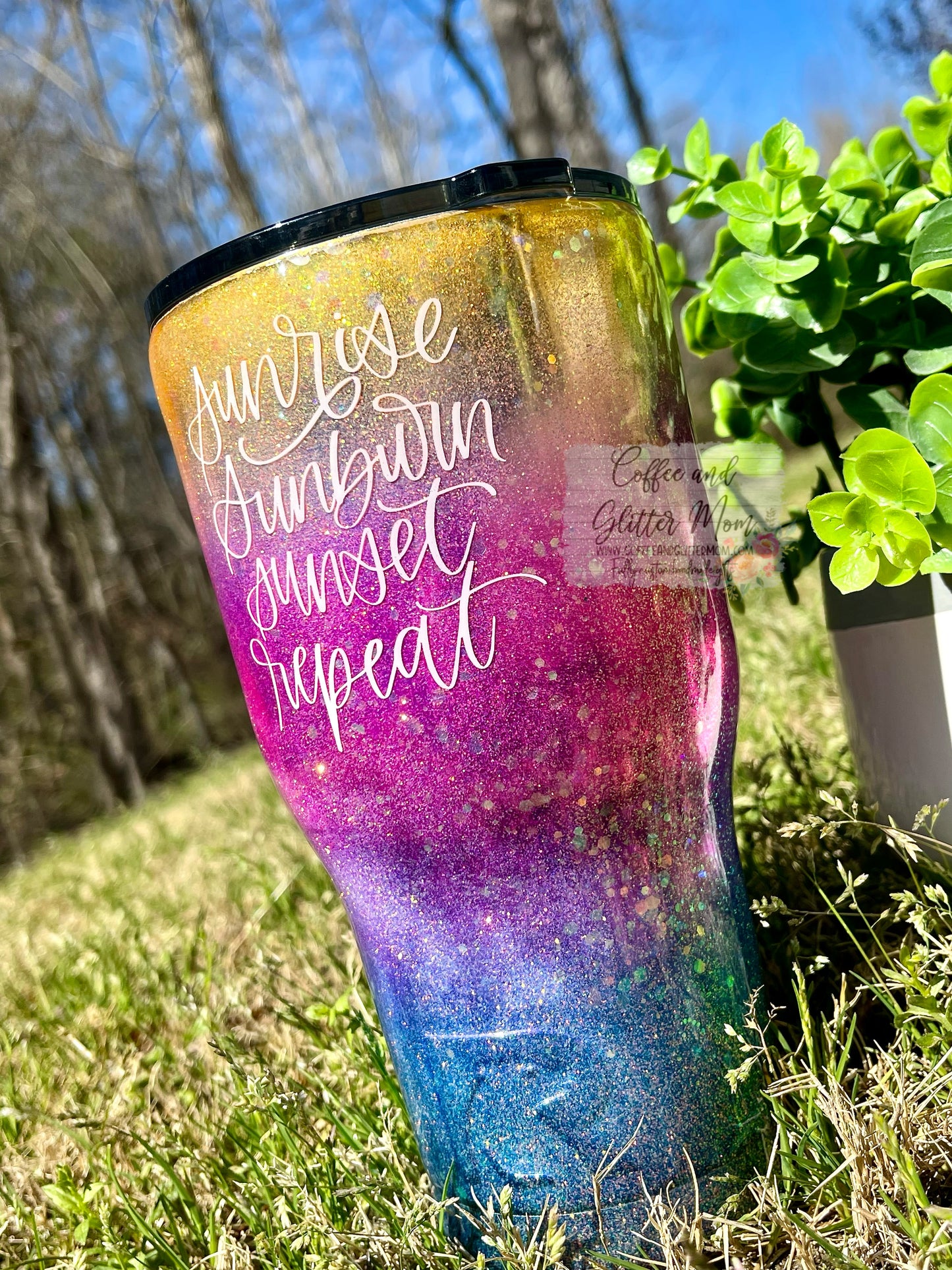 Sunrise Sunburn Sunset Repeat 30oz Rtic Tri-Color Tumbler