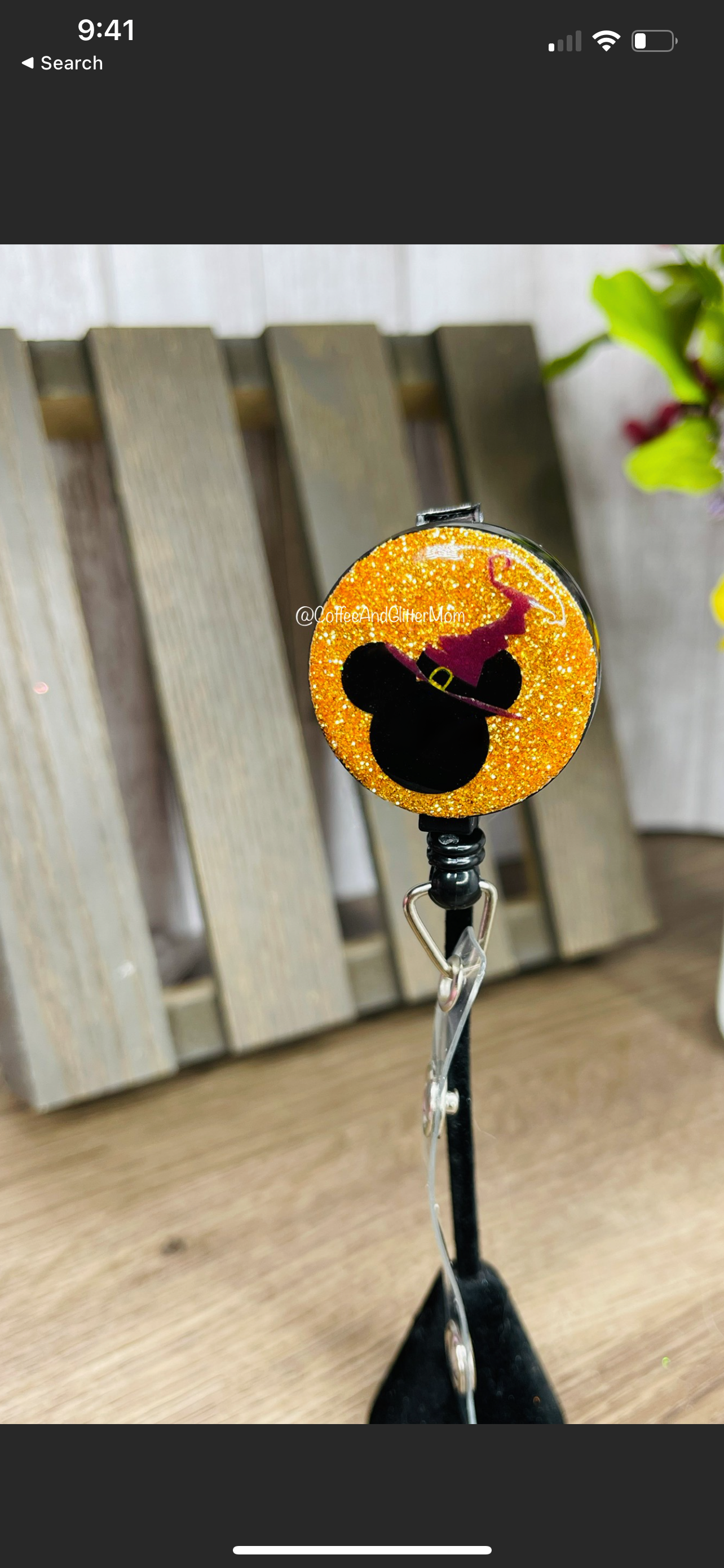Mouse Witch Badge Reel
