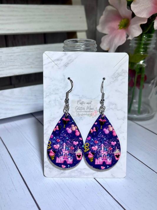 Magical Castle Teardrop Earrings RTS