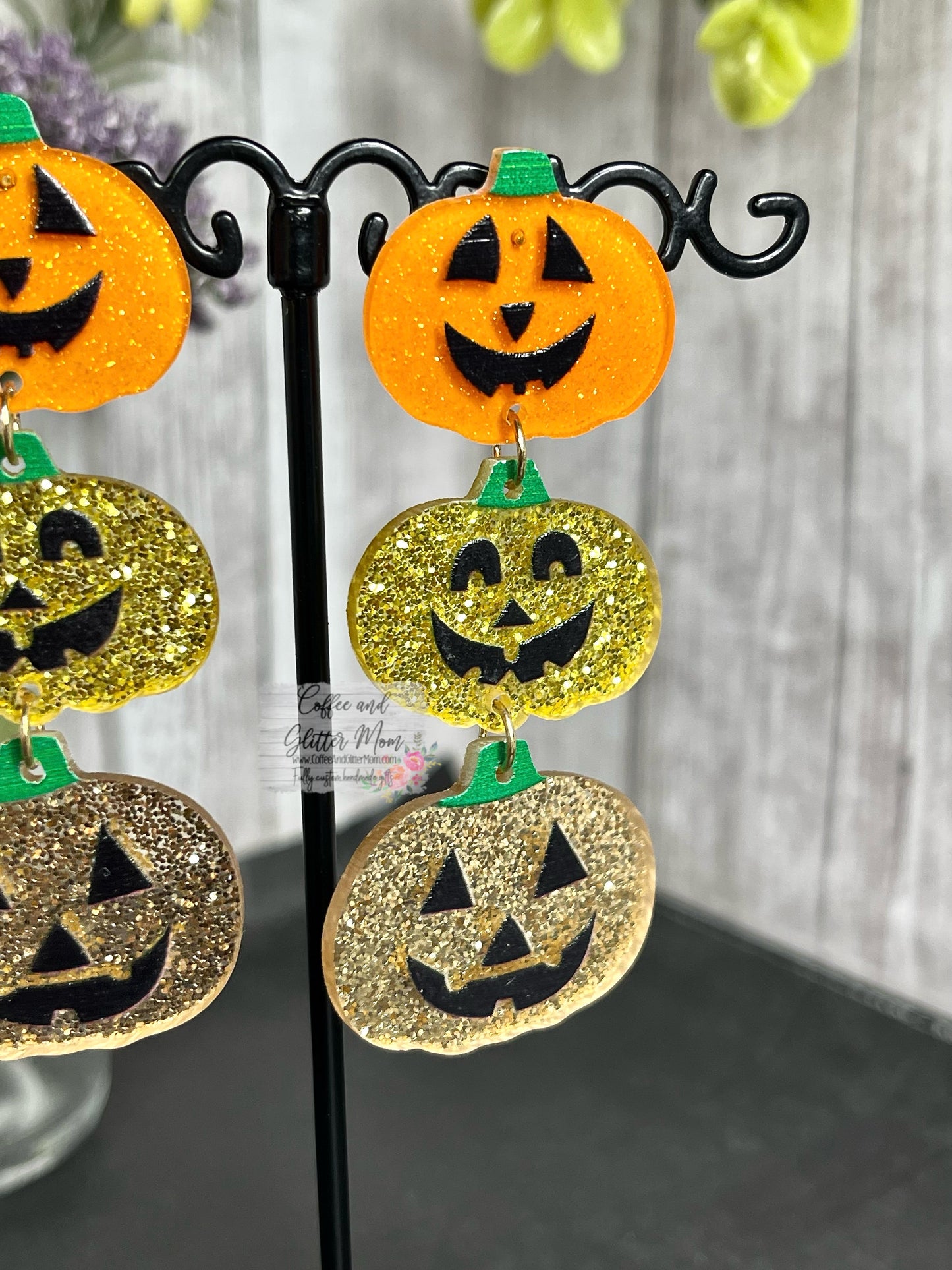 Sparkling Pumpkin Earrings