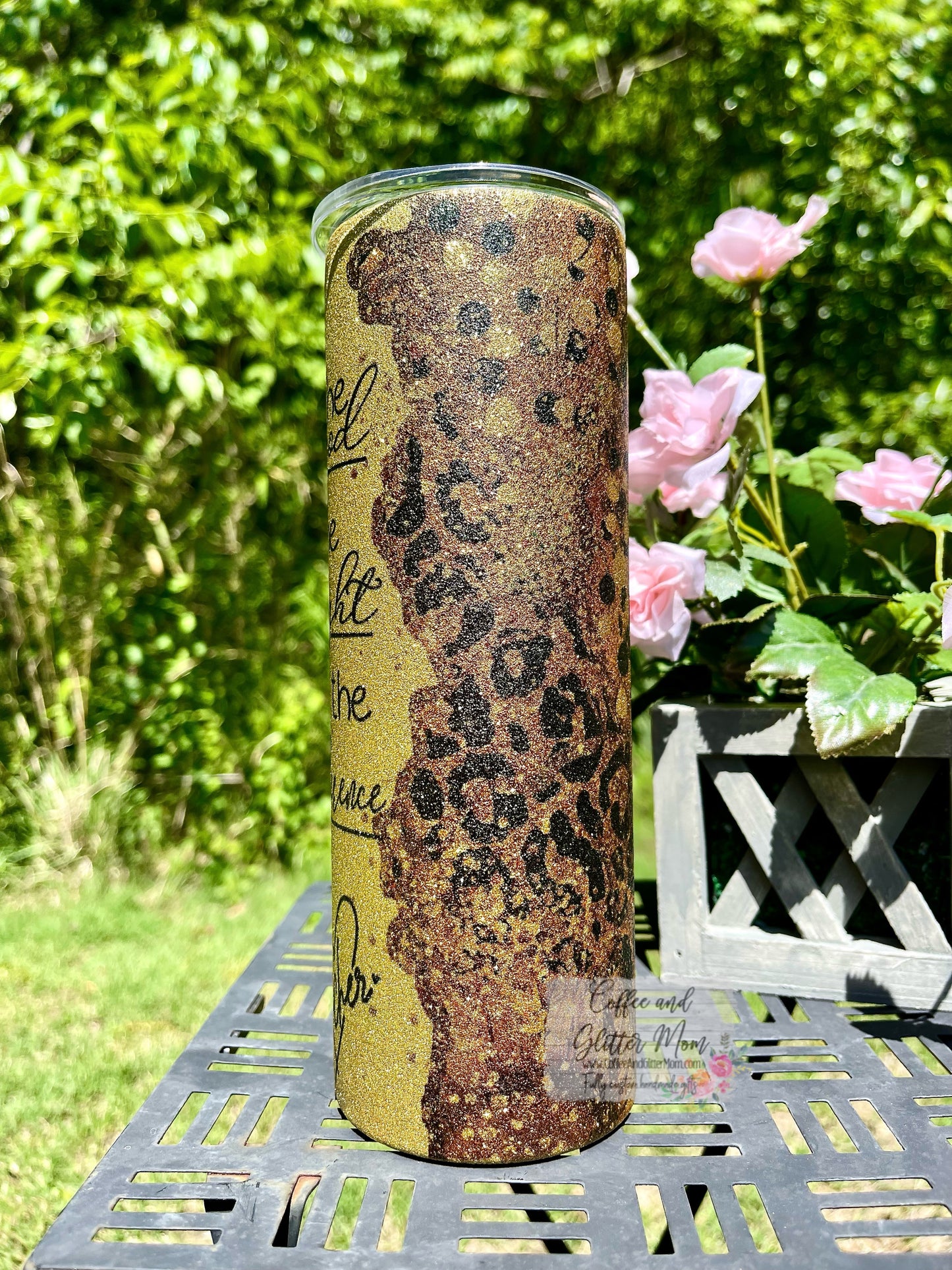 Teachers See The Good 20oz Golden Glitter Skinny Tumbler