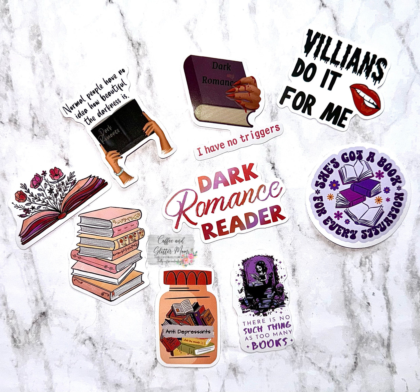 Dark Romance Bookish Sticker Packs