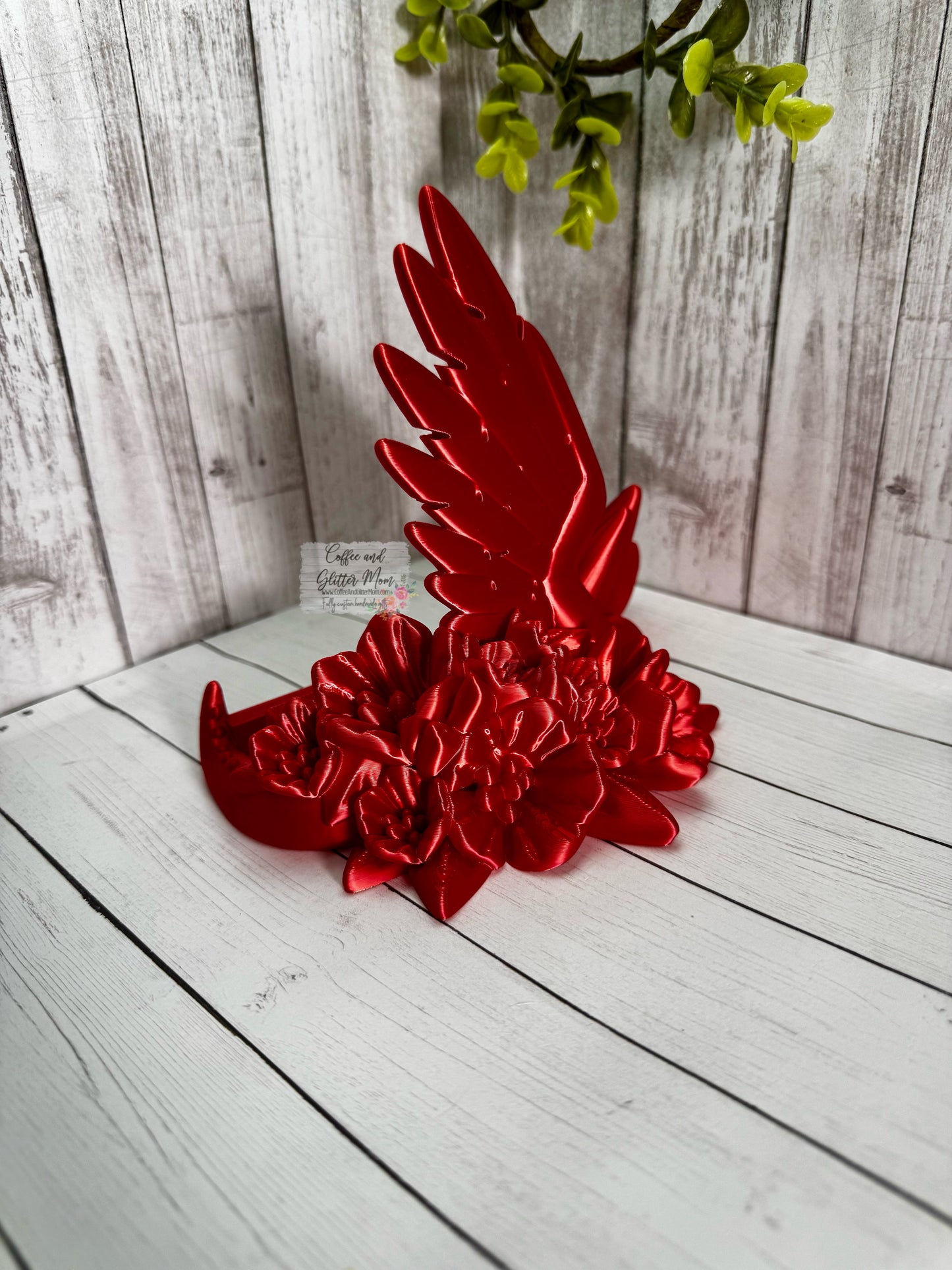 Red Silk Dragon Phone/Business Card Holder