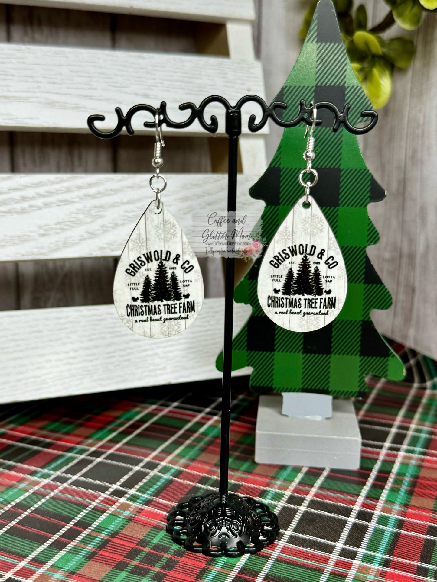 Griswold Trees Christmas Earrings