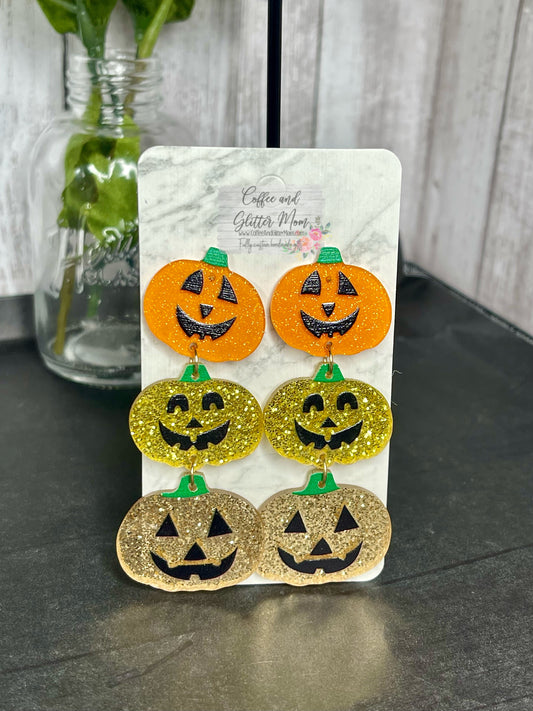 Sparkling Pumpkin Earrings