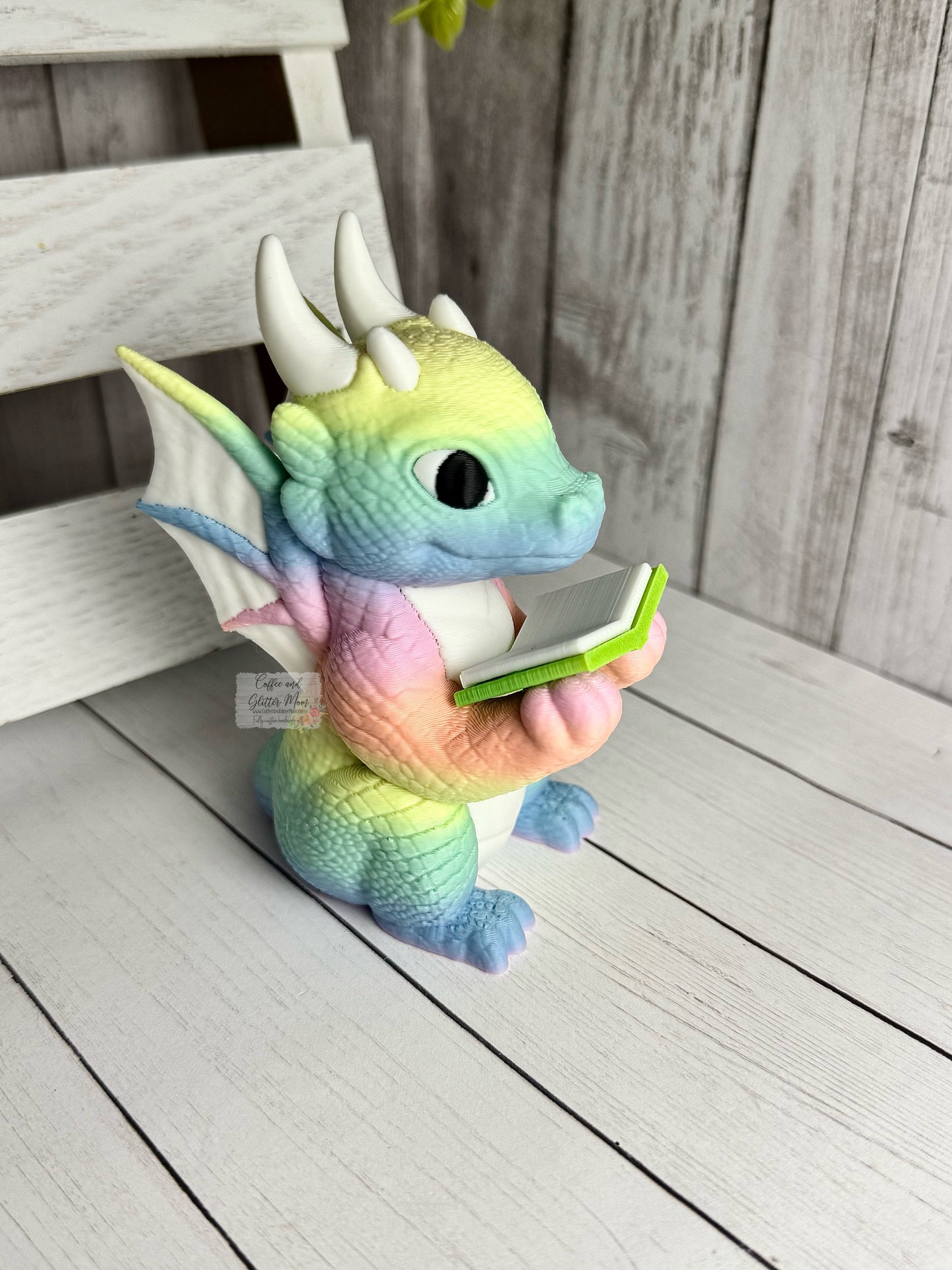 Reading Dragon Bookshelf Decor In Stock