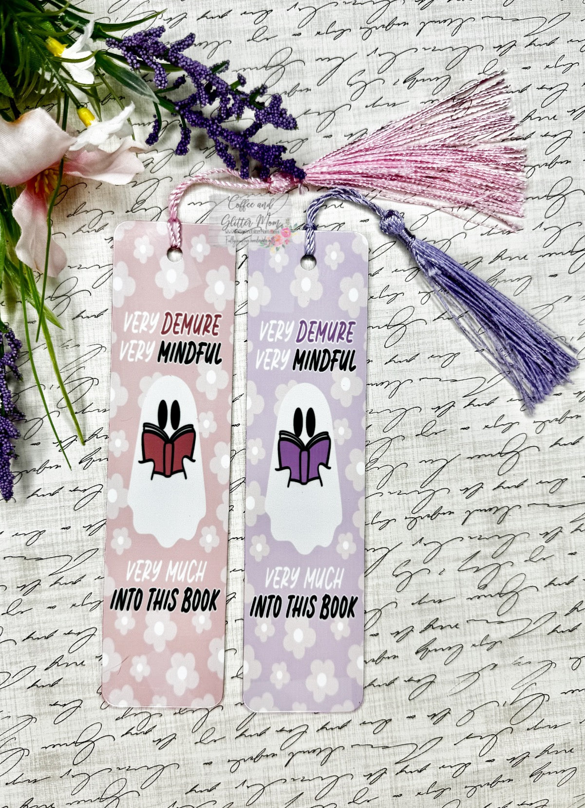 Demure, Mindful Bookish Ghost Bookmark