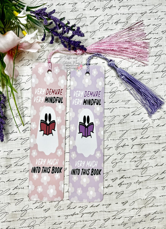 Demure, Mindful Bookish Ghost Bookmark