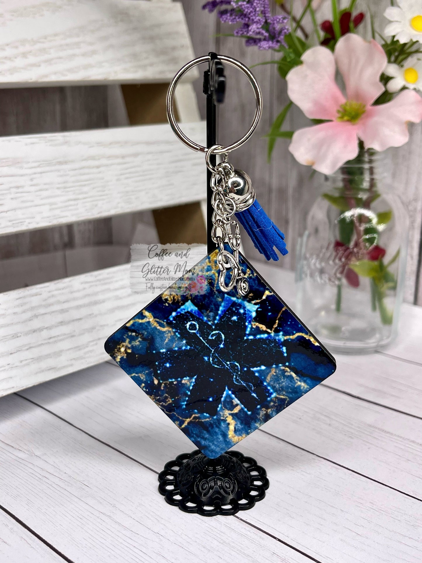 Marble Star of Life Keychain RTS