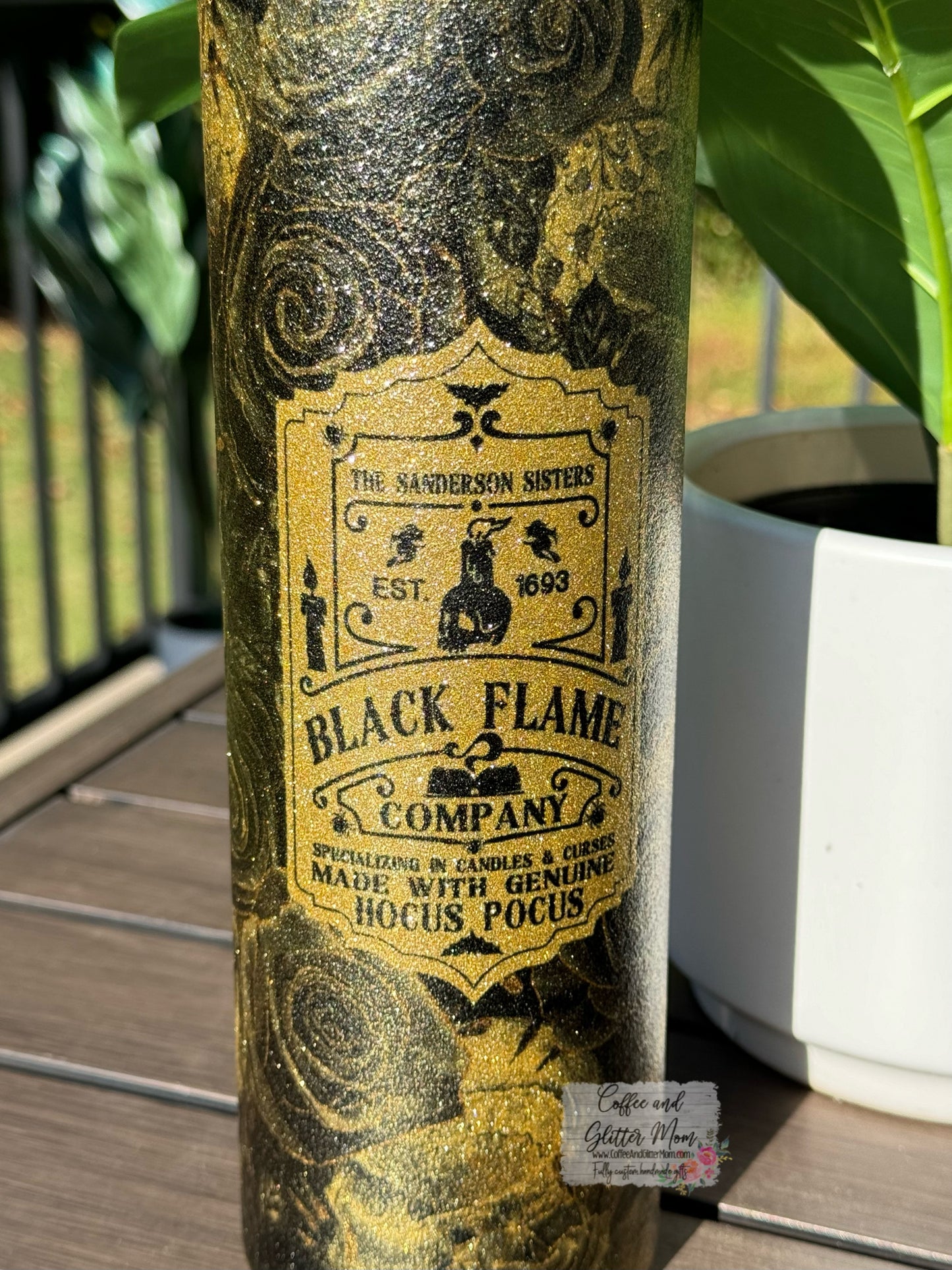 Black Flame Candle 30oz Tumbler