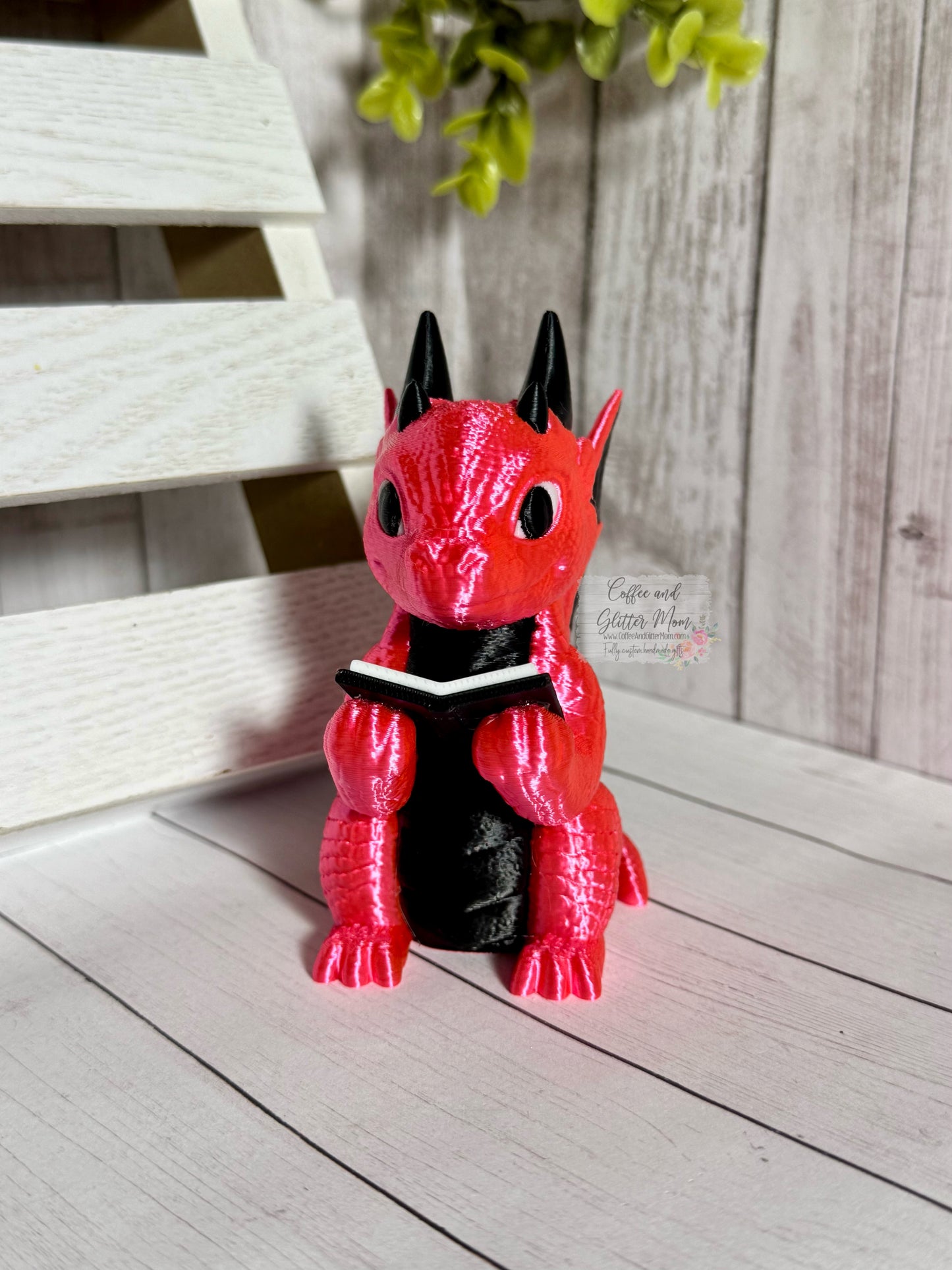 Reading Dragon Bookshelf Decor In Stock