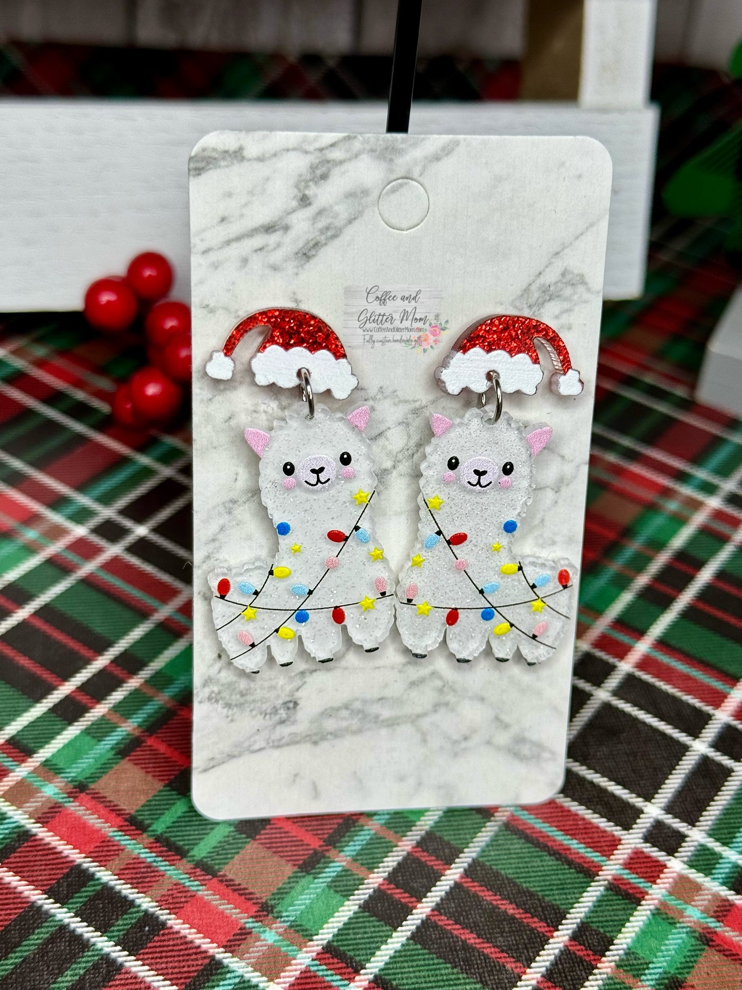 Christmas Llama Earrings