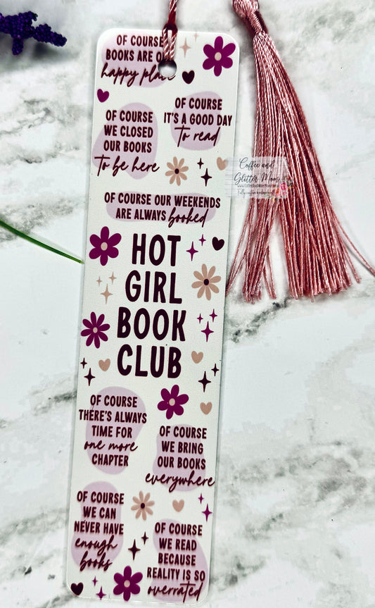 Hot Girl Book Club Bookmark