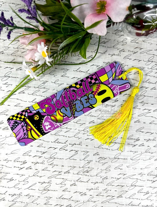 Softball Vibes Bookmark