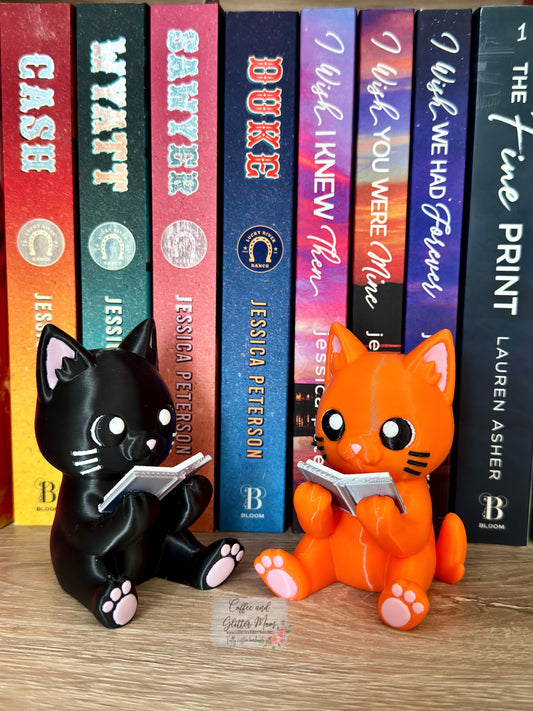 Bookish Cat Bookshelf Decor