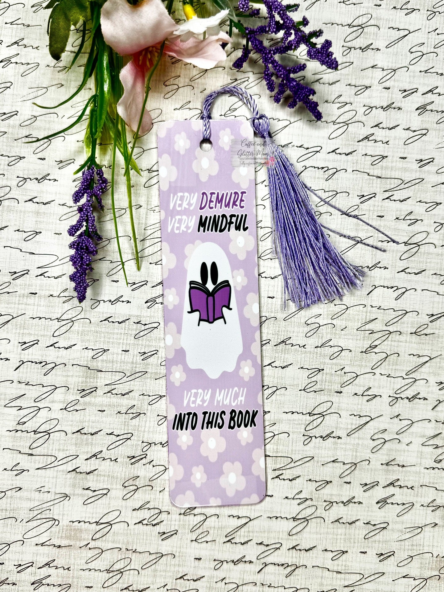 Demure, Mindful Bookish Ghost Bookmark